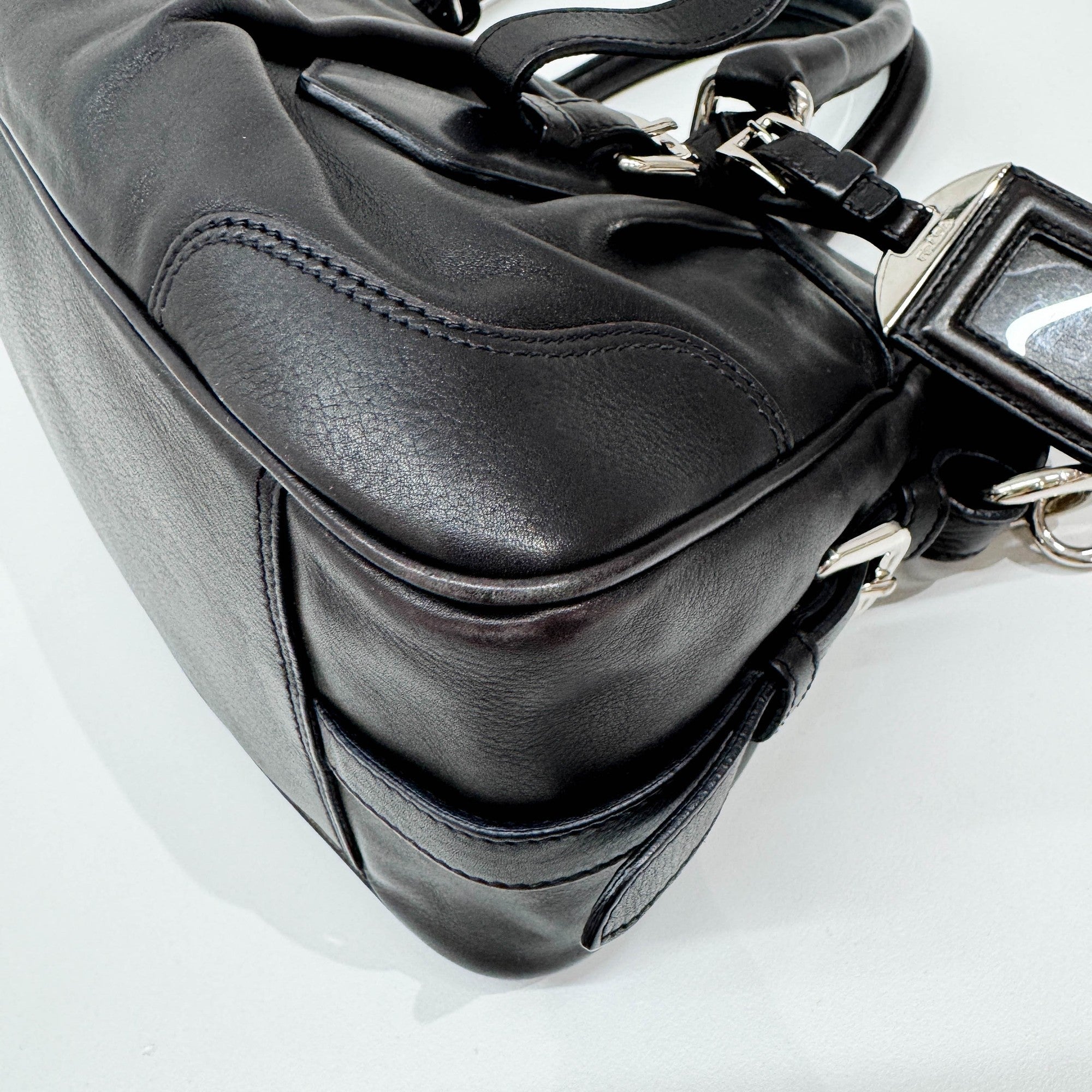 Dark Brown Leather Two-Way Bag
