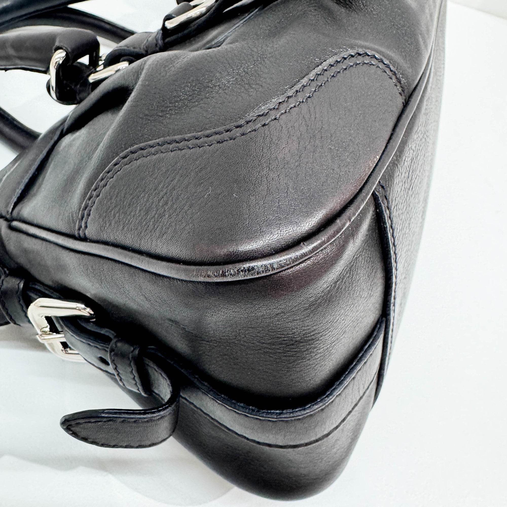 Dark Brown Leather Two-Way Bag