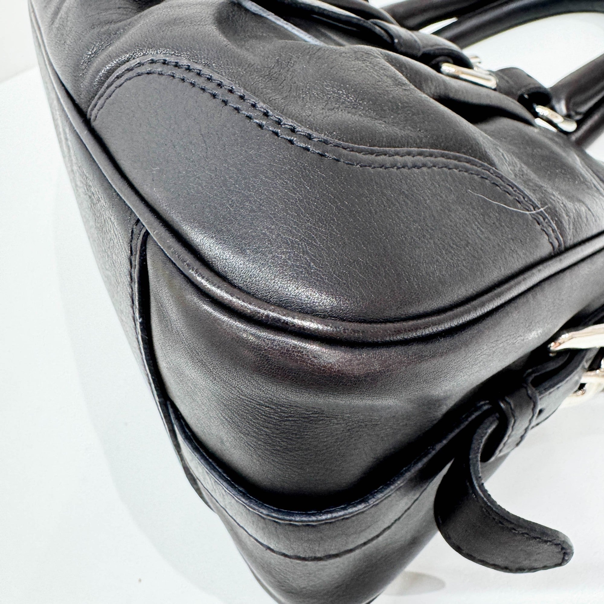 Dark Brown Leather Two-Way Bag