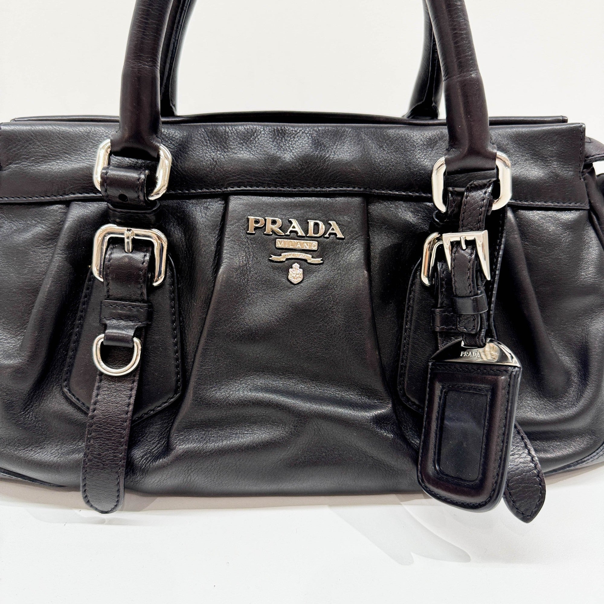 Dark Brown Leather Two-Way Bag