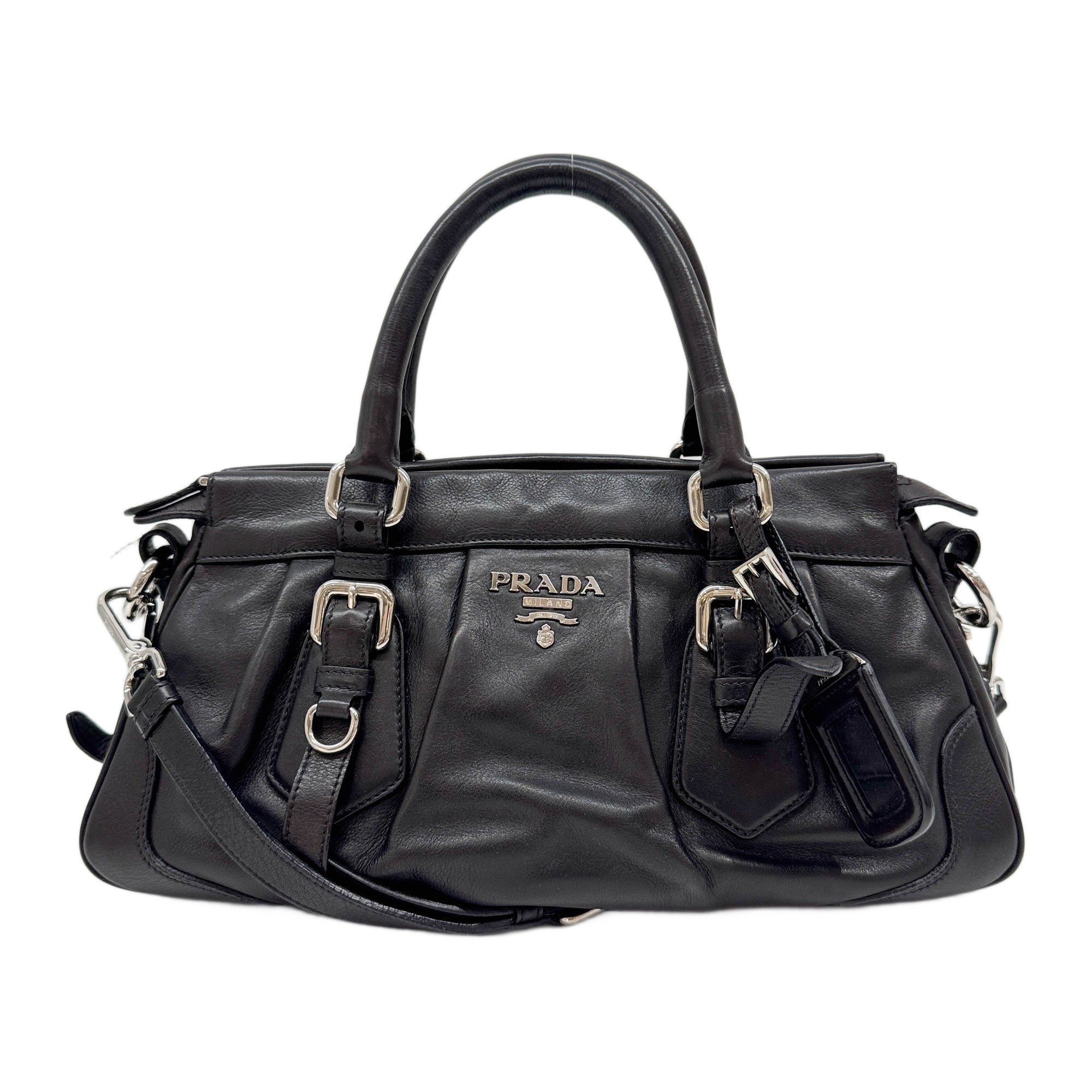 Dark Brown Leather Two-Way Bag
