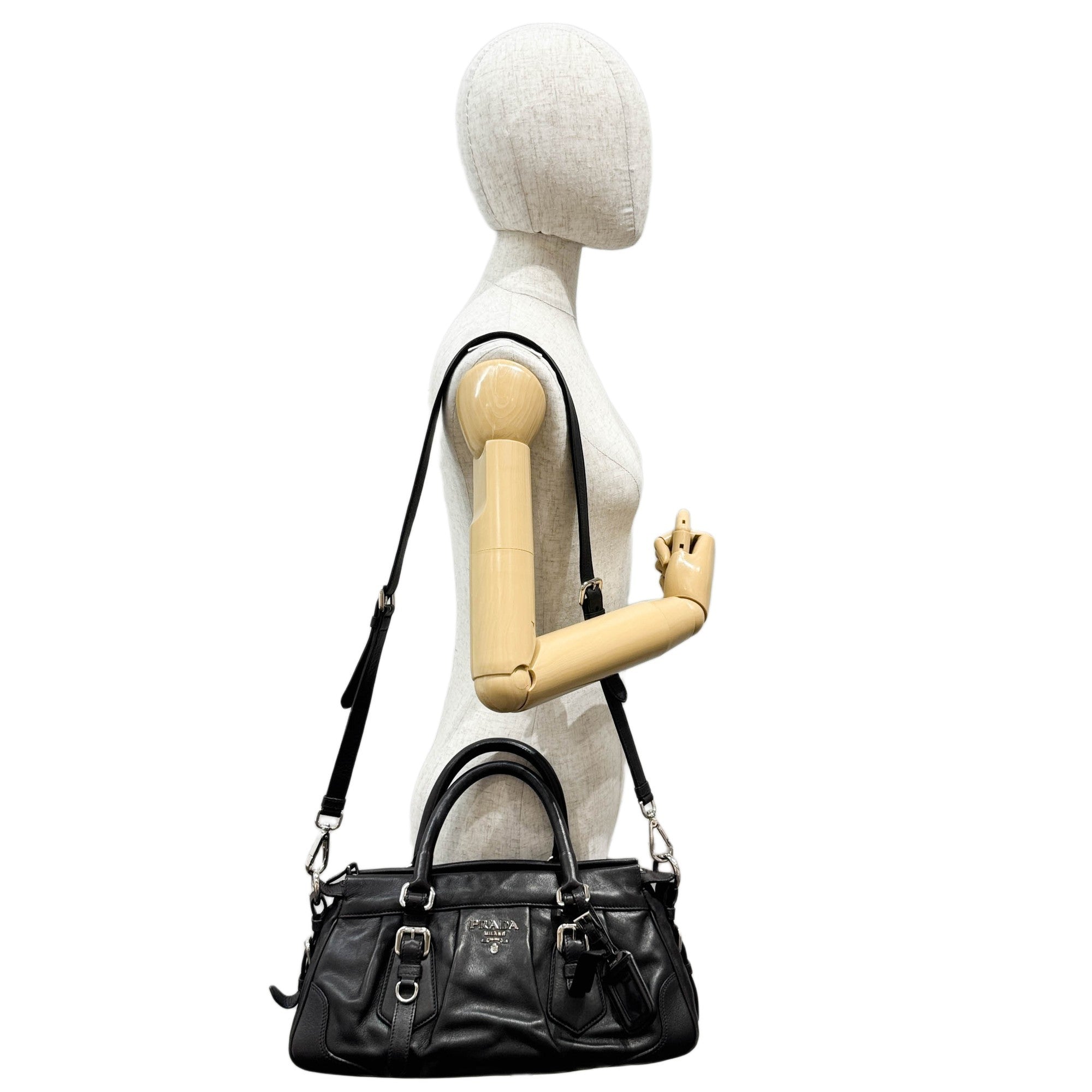 Dark Brown Leather Two-Way Bag