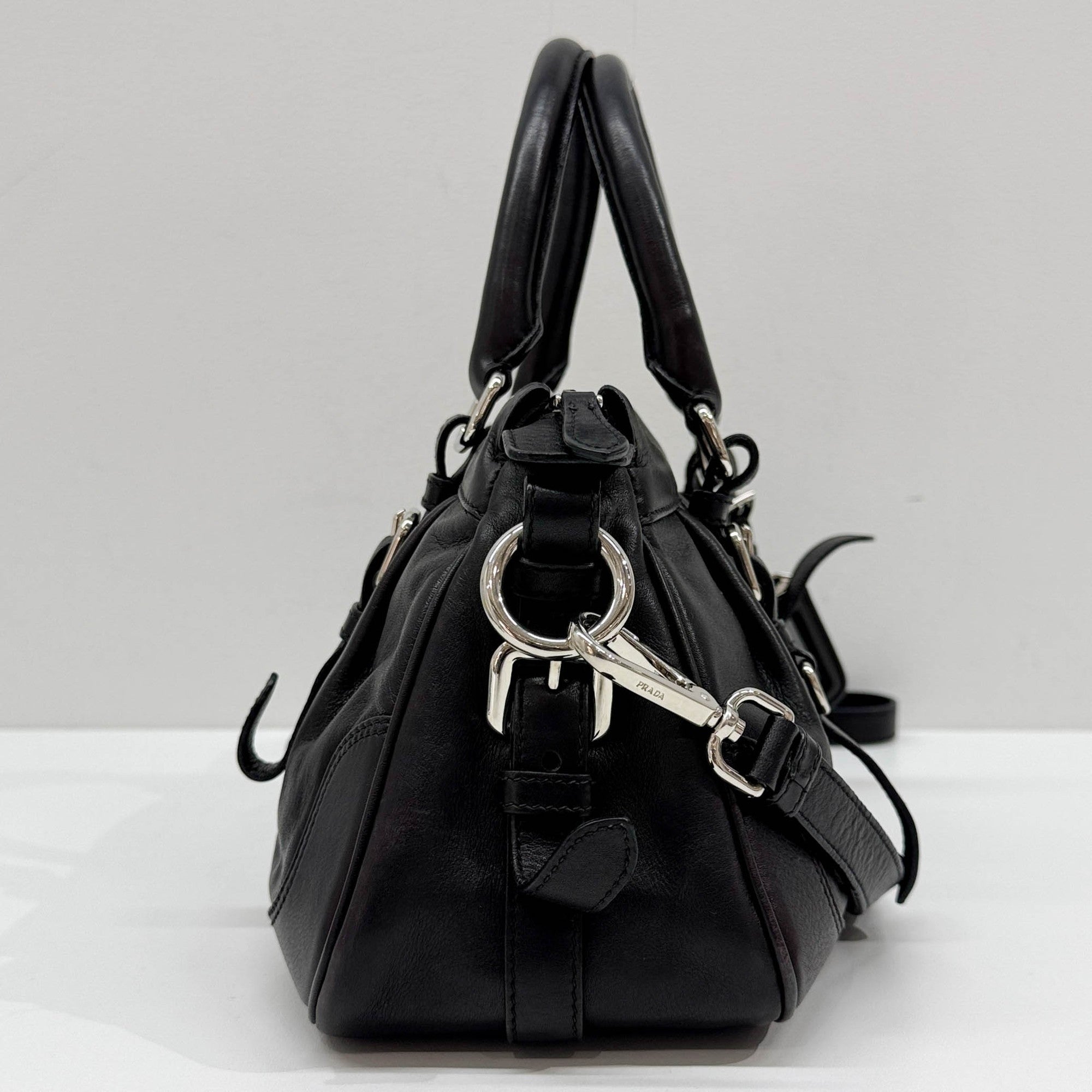 Dark Brown Leather Two-Way Bag