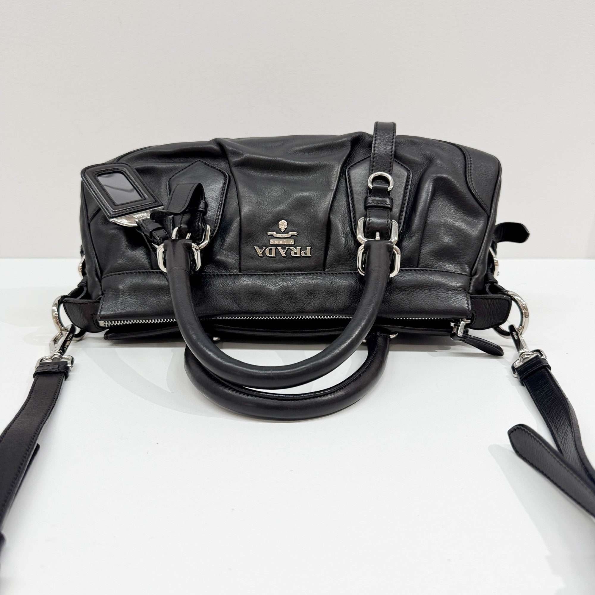 Dark Brown Leather Two-Way Bag