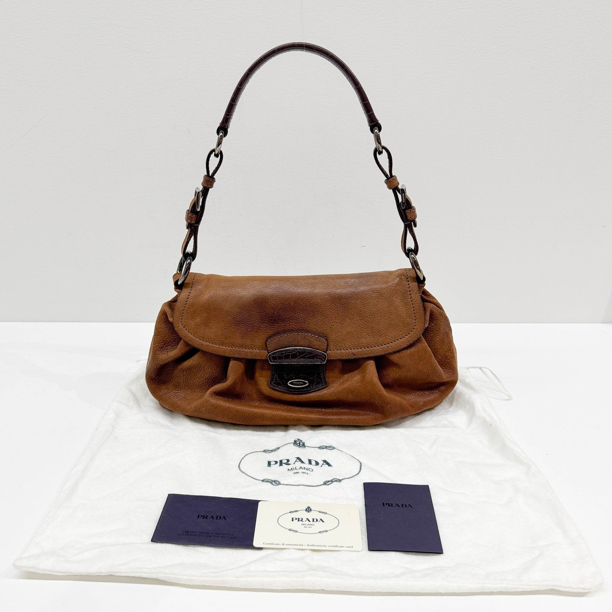 Skipper Brown Leather Shoulder Bag
