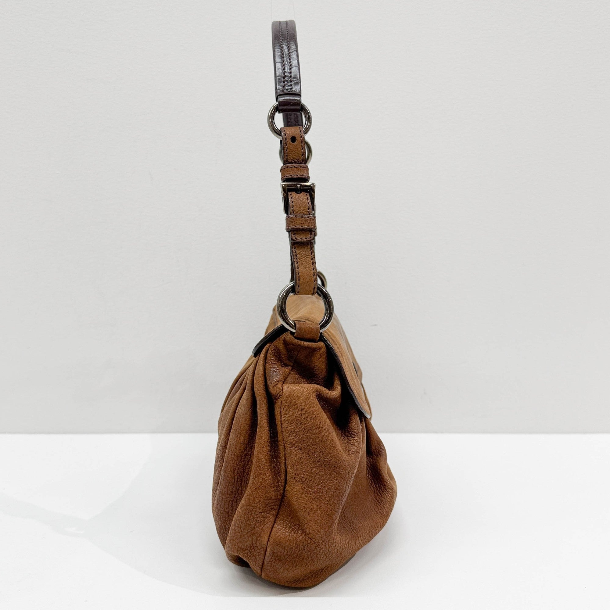 Skipper Brown Leather Shoulder Bag