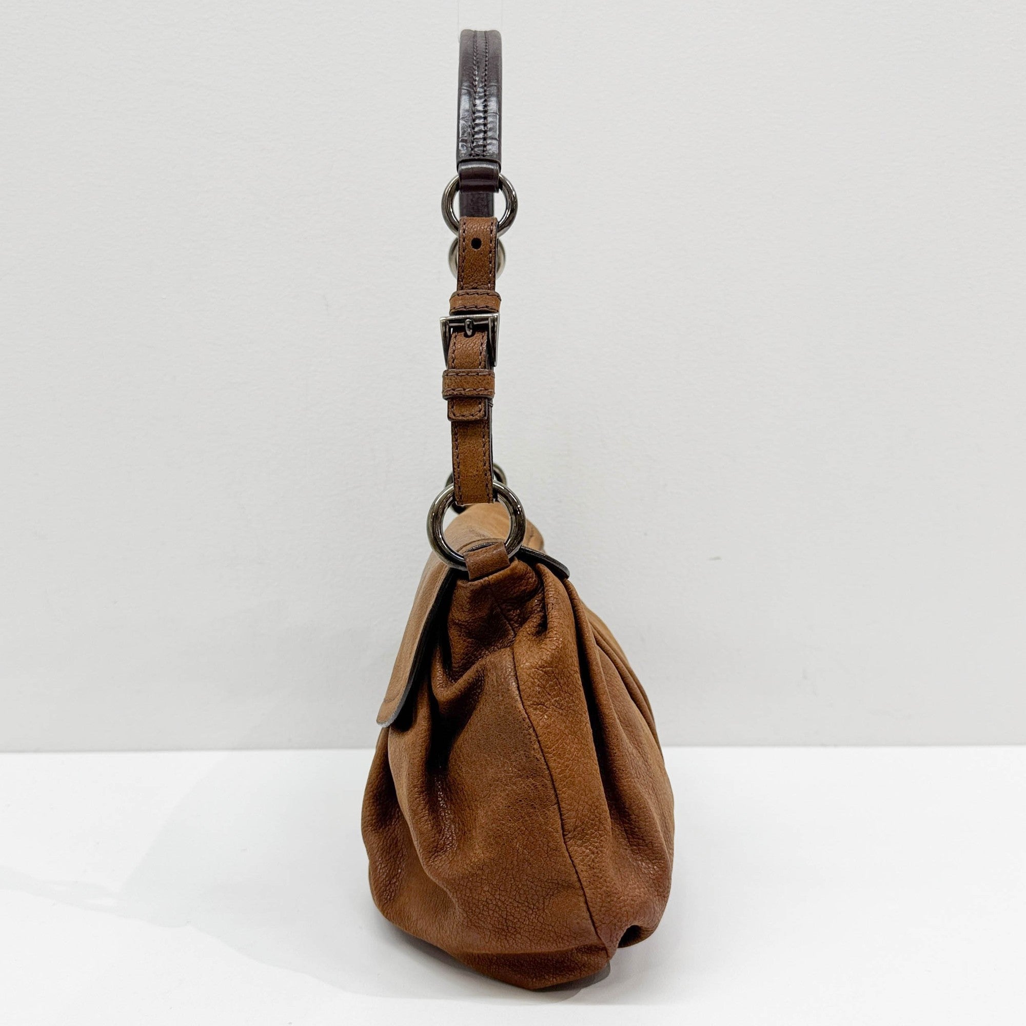 Skipper Brown Leather Shoulder Bag