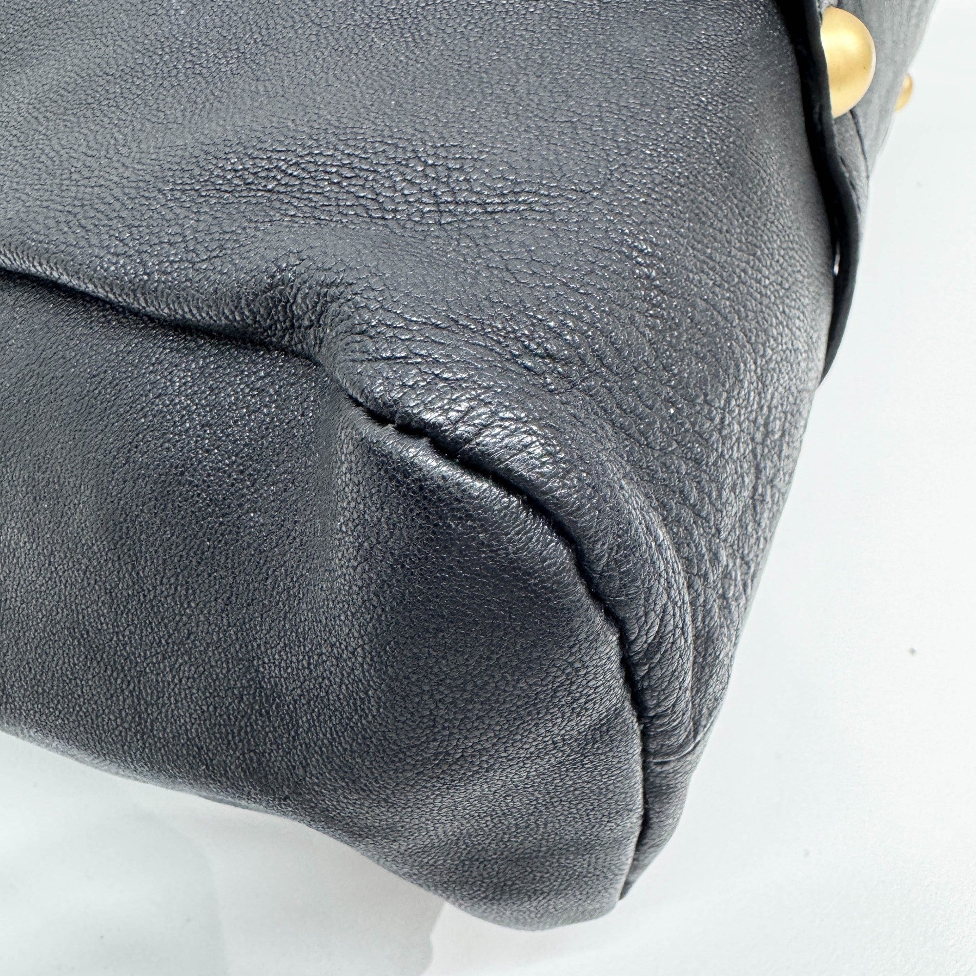 Vitello Black Leather Two Way Bag