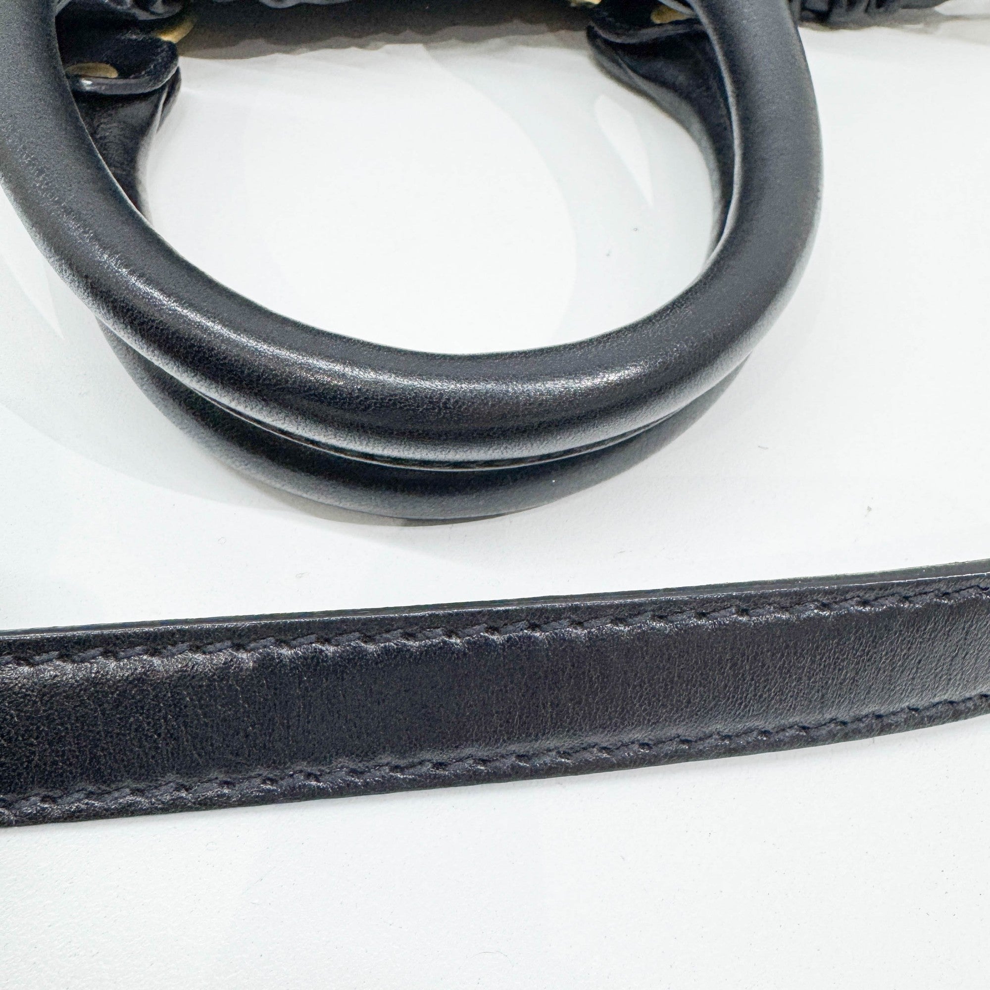 Vtello Black Leather Two Way Bag