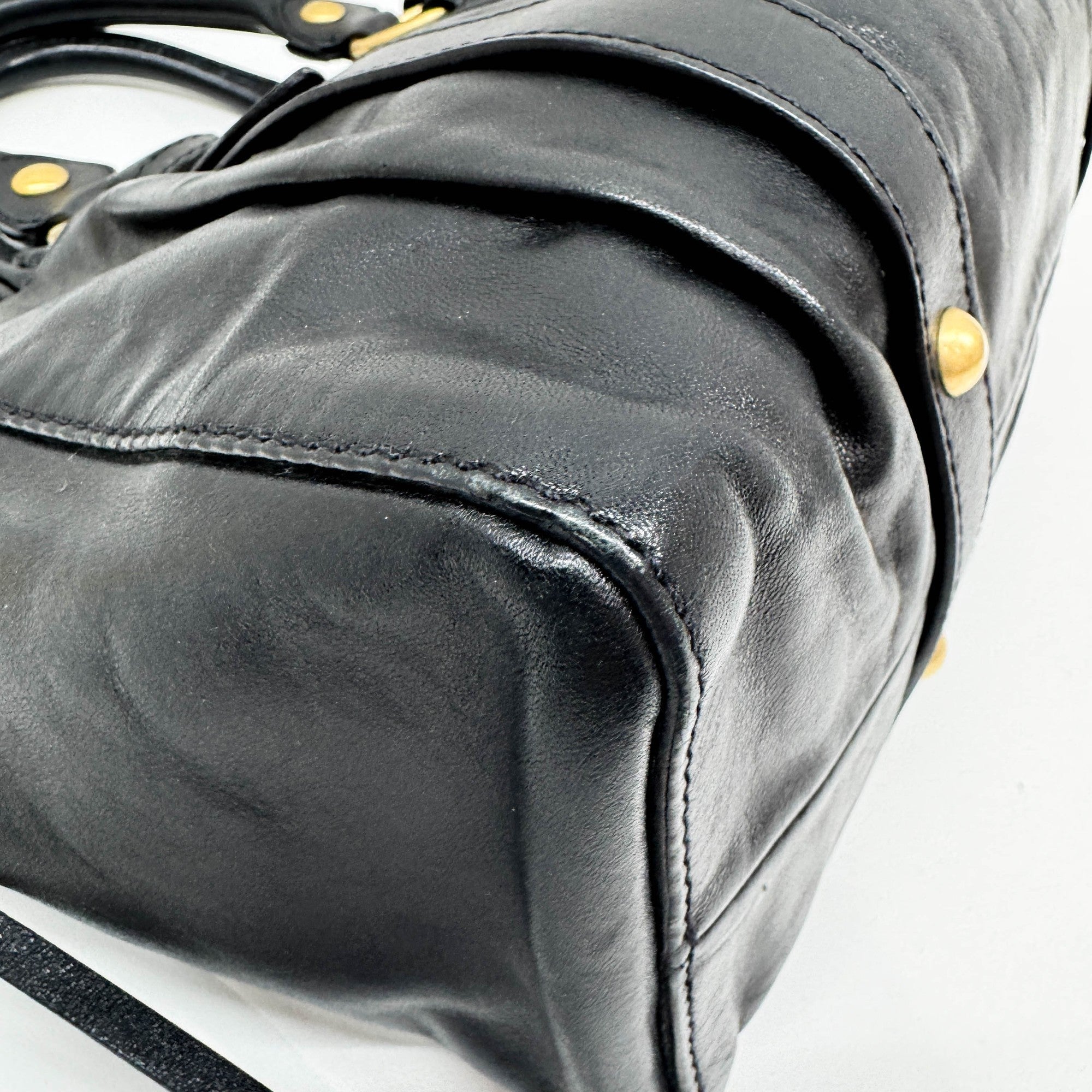 Vtello Black Leather Two Way Bag