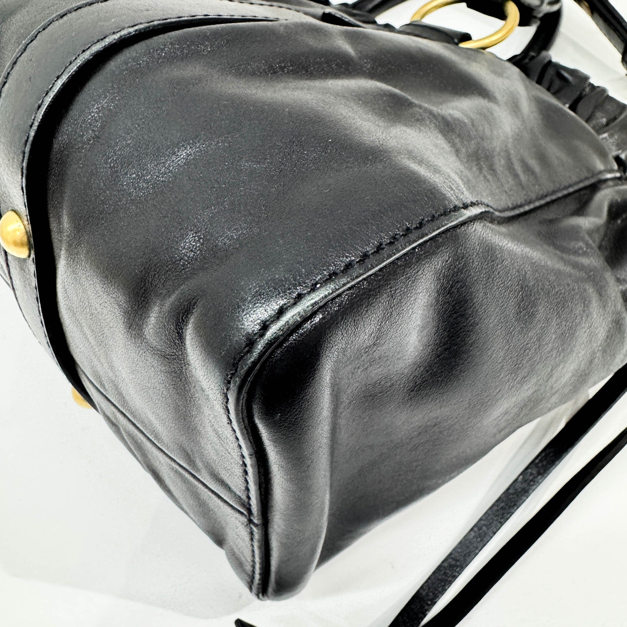 Vtello Black Leather Two Way Bag