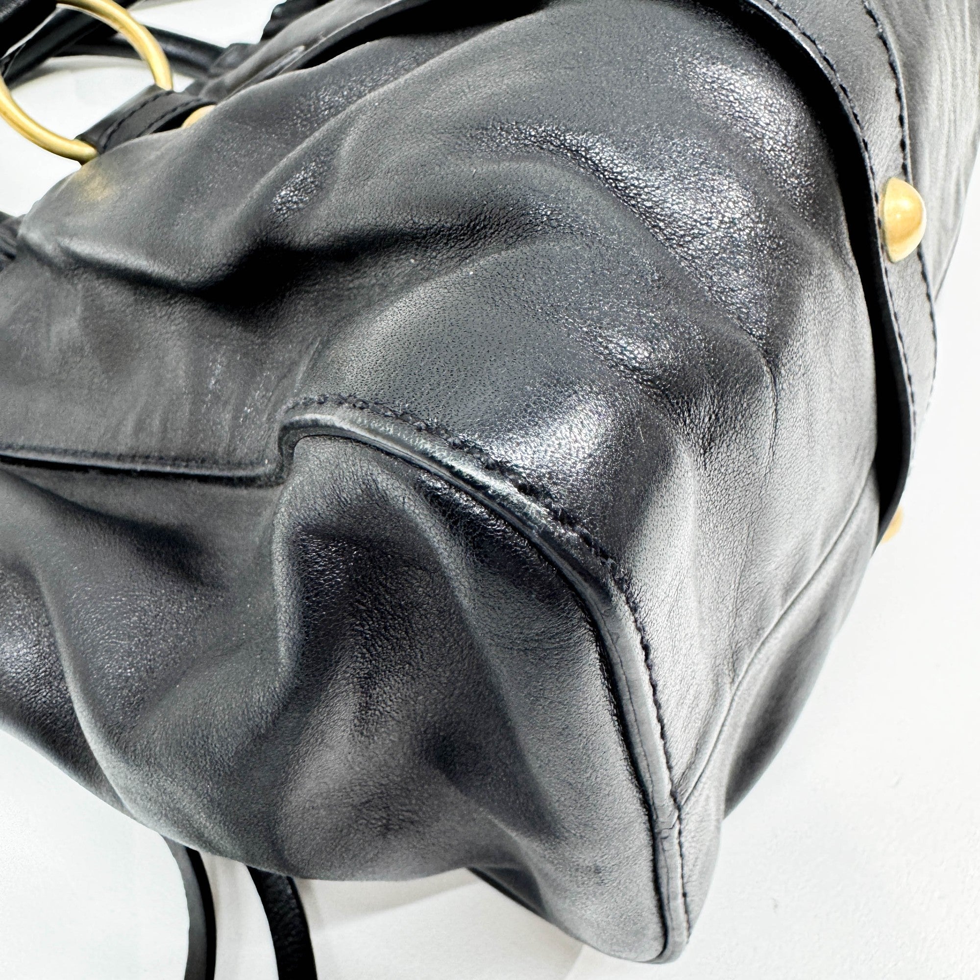 Vtello Black Leather Two Way Bag