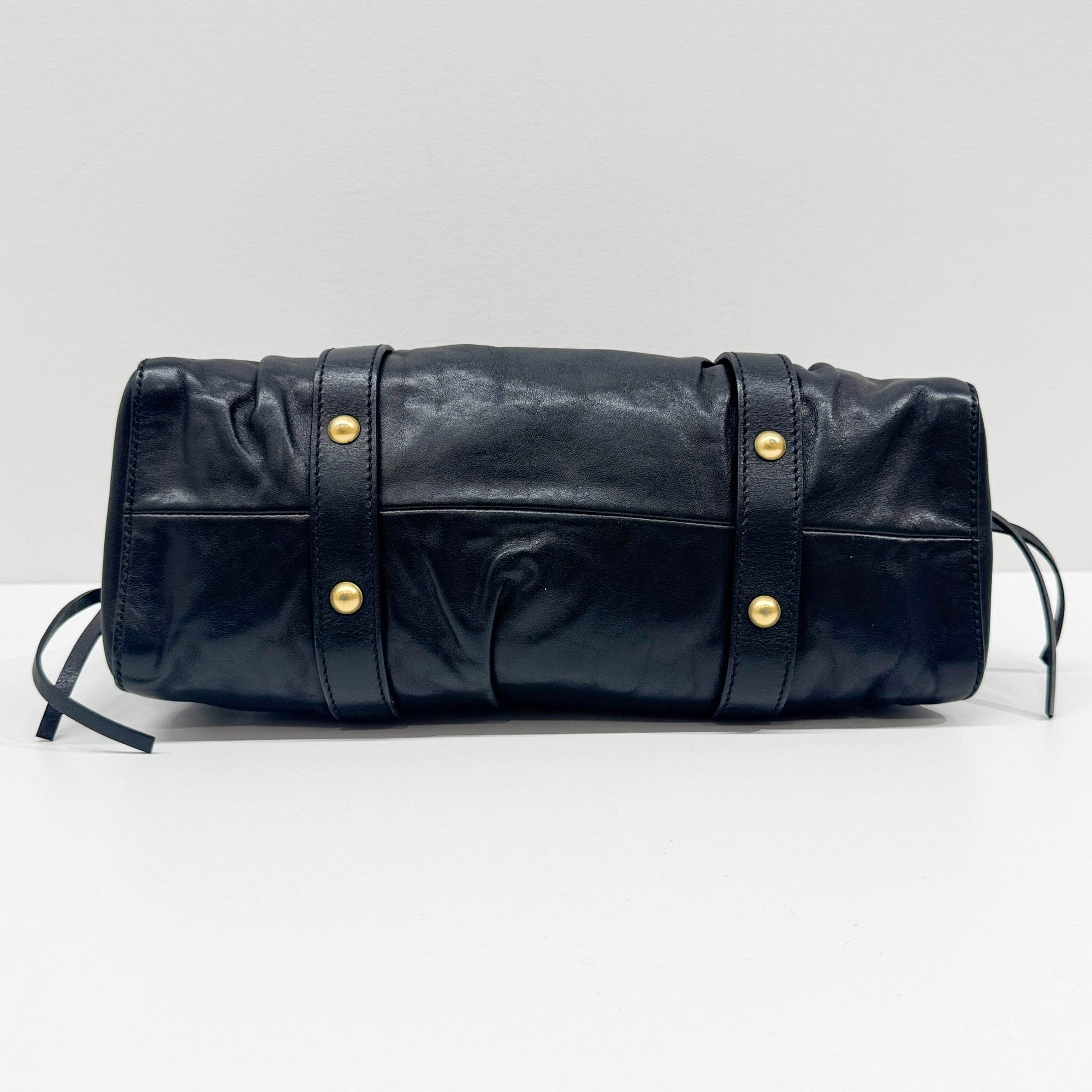 Vtello Black Leather Two Way Bag