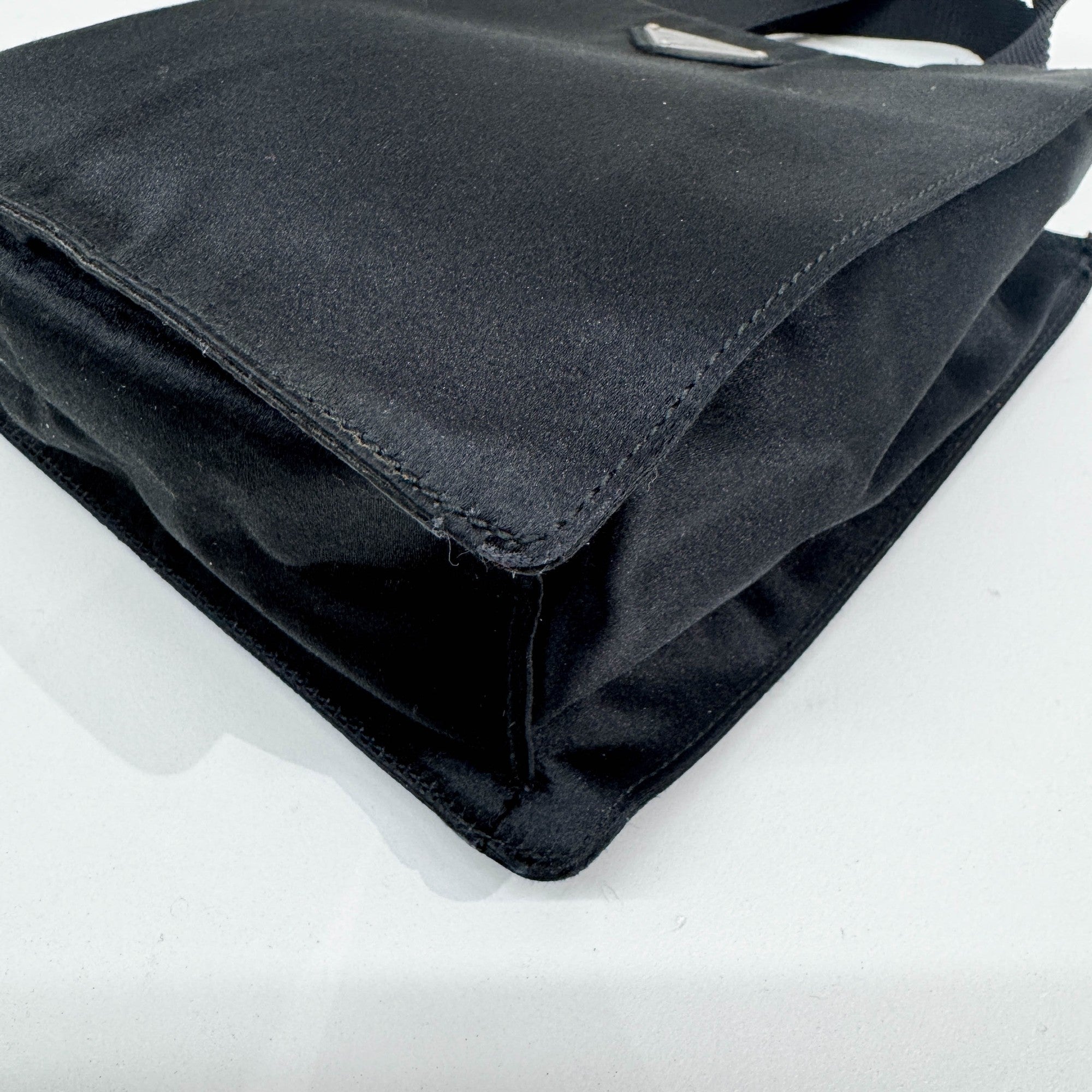 Mini Black Satin Hand Bag