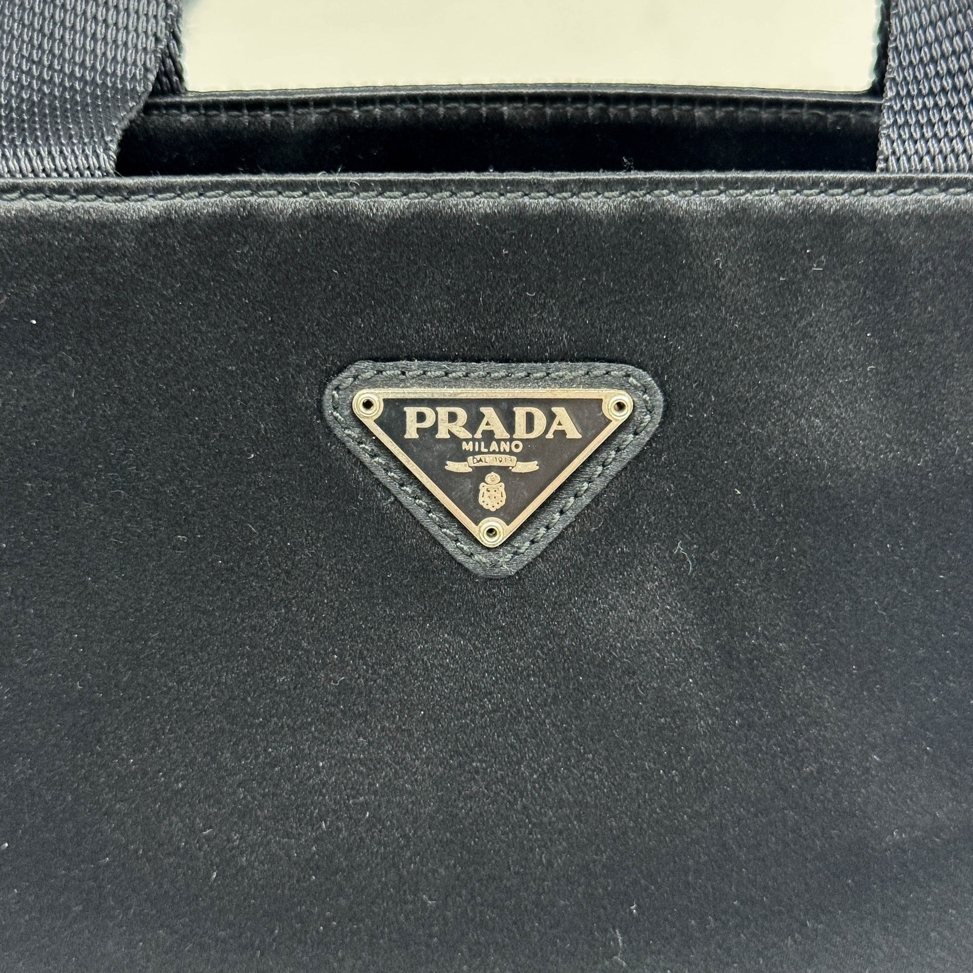 Mini Black Satin Hand Bag