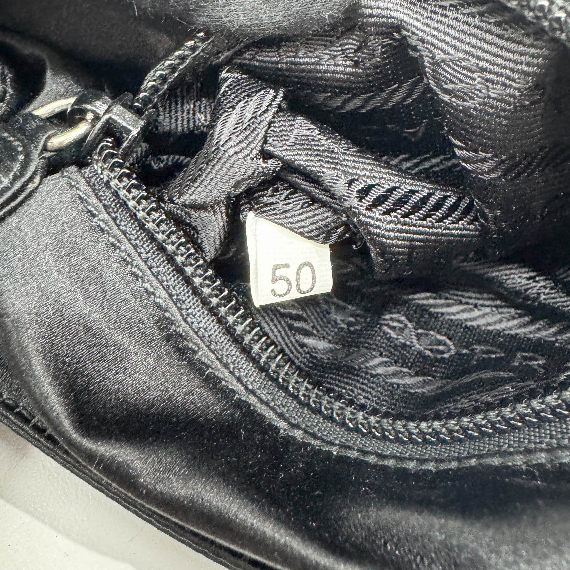 Mini Black Satin Hand Bag