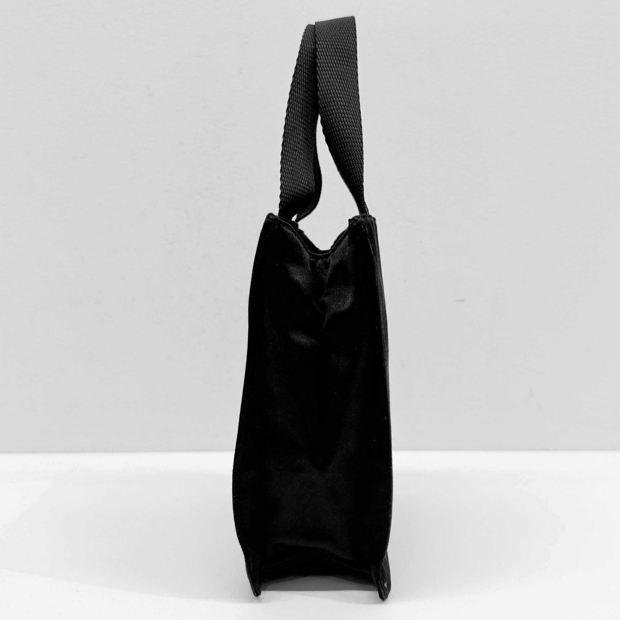 Mini Black Satin Hand Bag