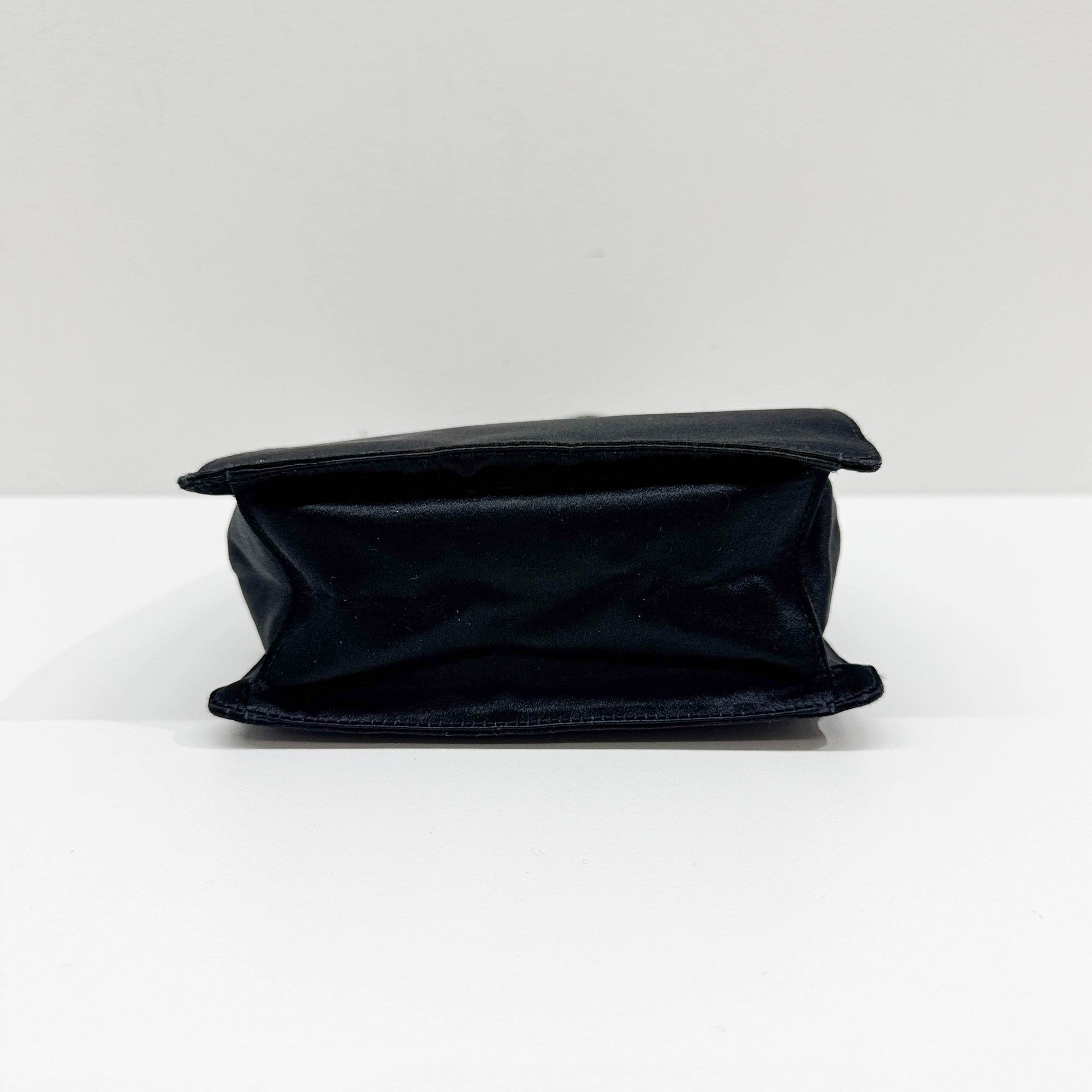 Mini Black Satin Hand Bag