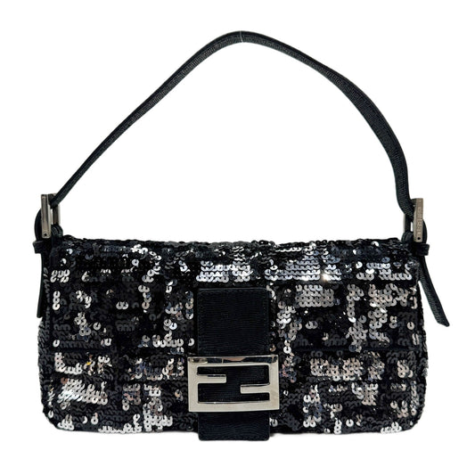 Baguette Black& Silver  Sequin Shoulder Bag