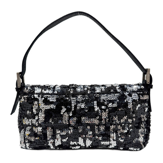 Baguette Black& Silver  Sequin Shoulder Bag