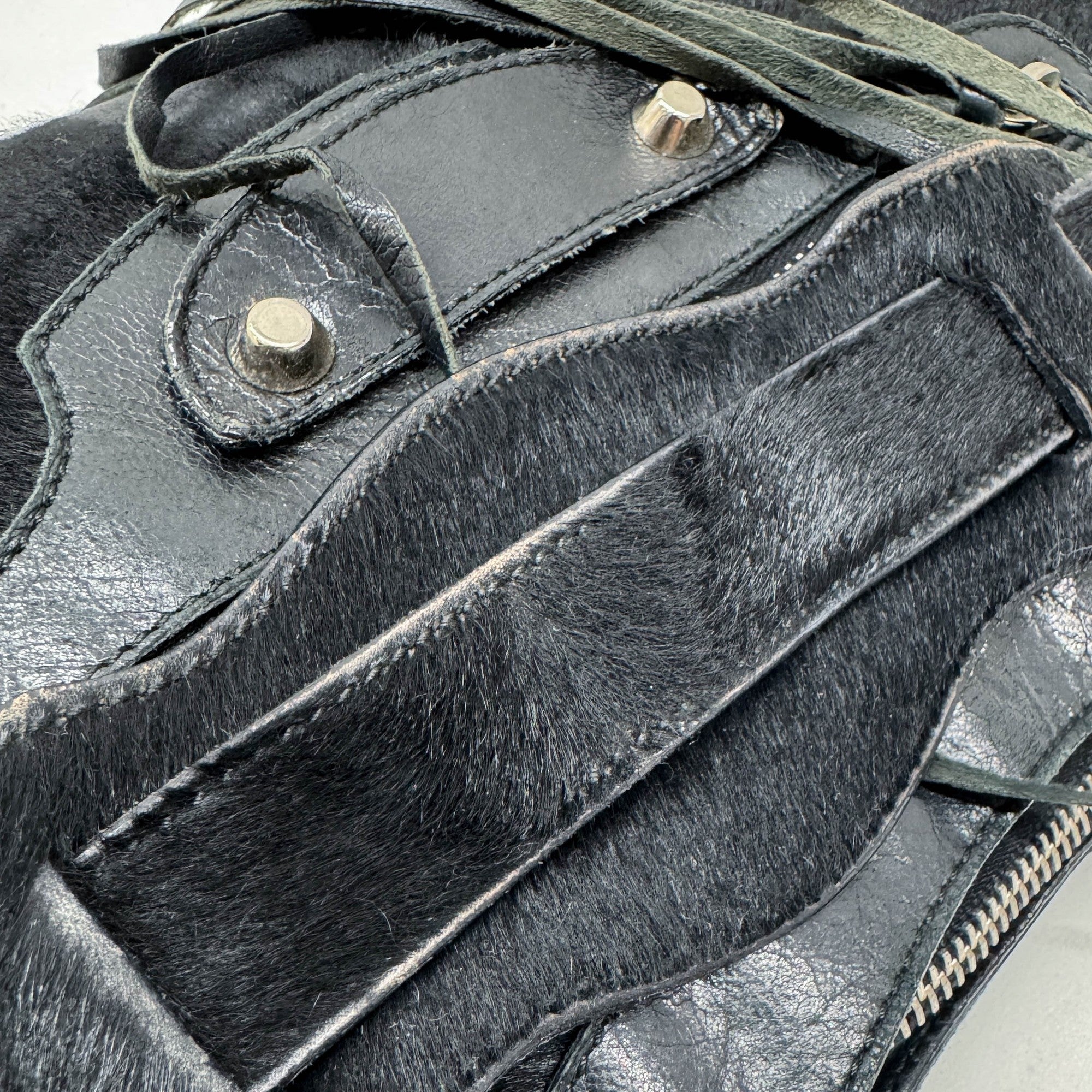 The First Black Pony Hair Two Way Bag