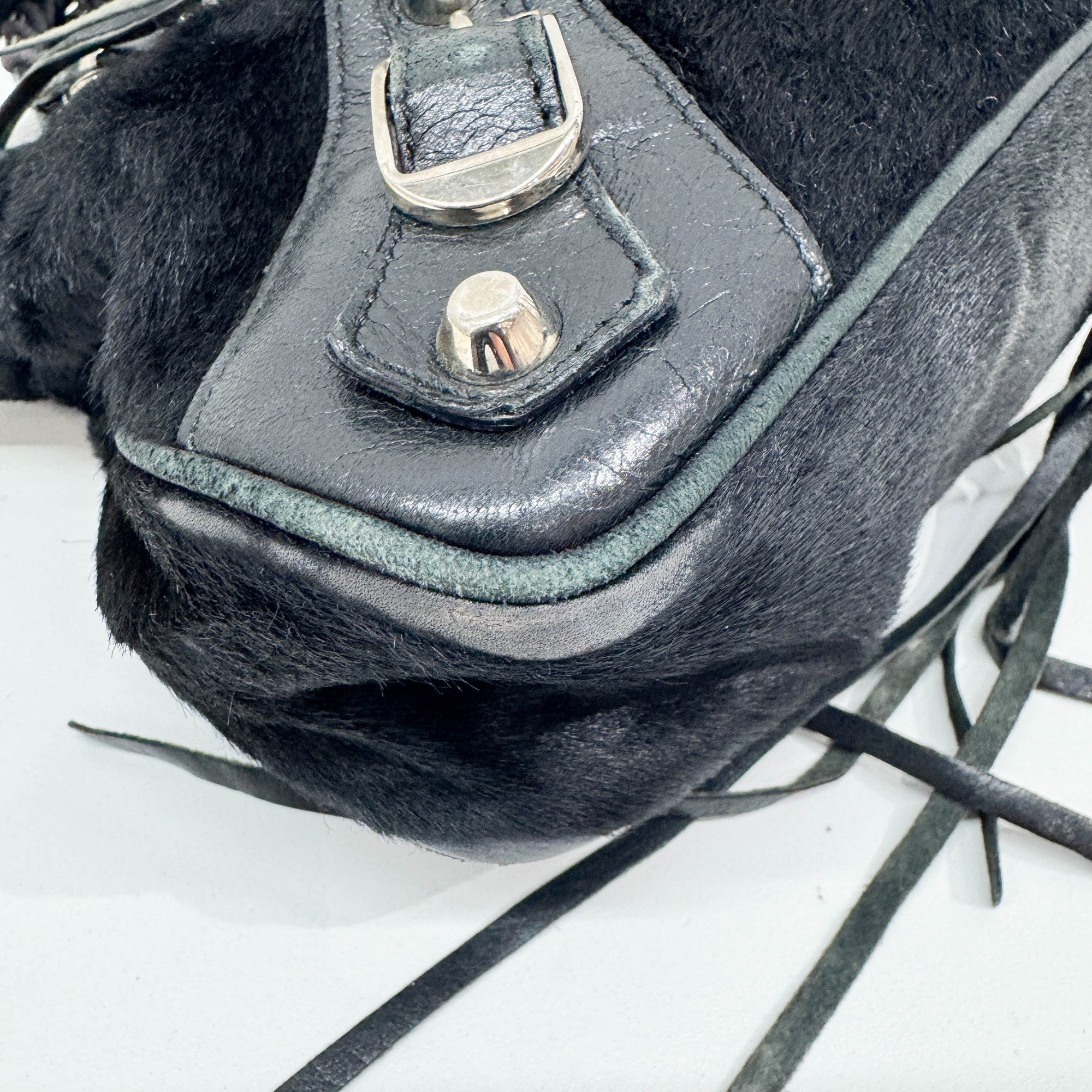 The First Black Pony Hair Two Way Bag