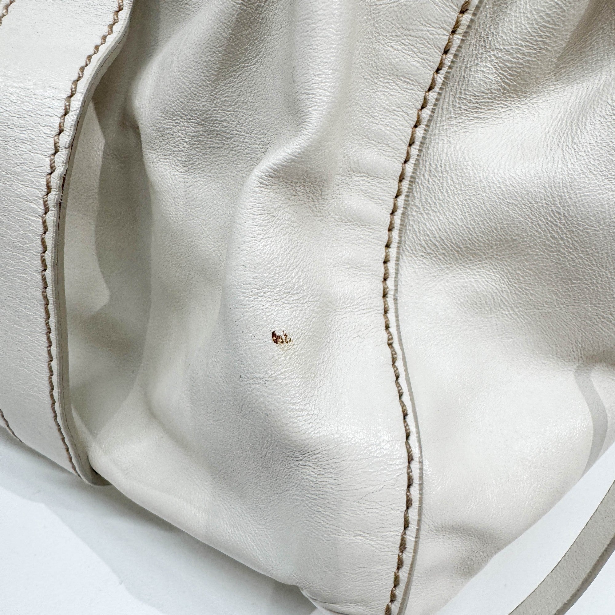 Vitello Beige Leather Two-Way Bag