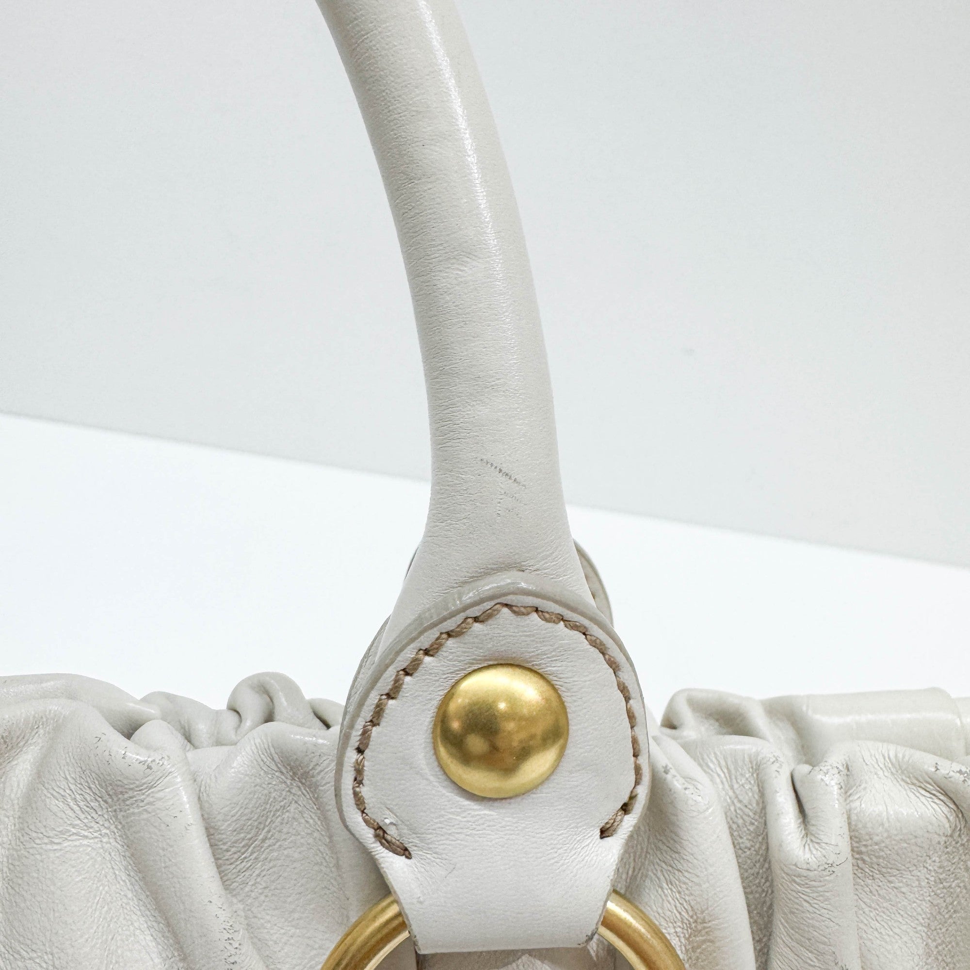 Vitello Beige Leather Two-Way Bag