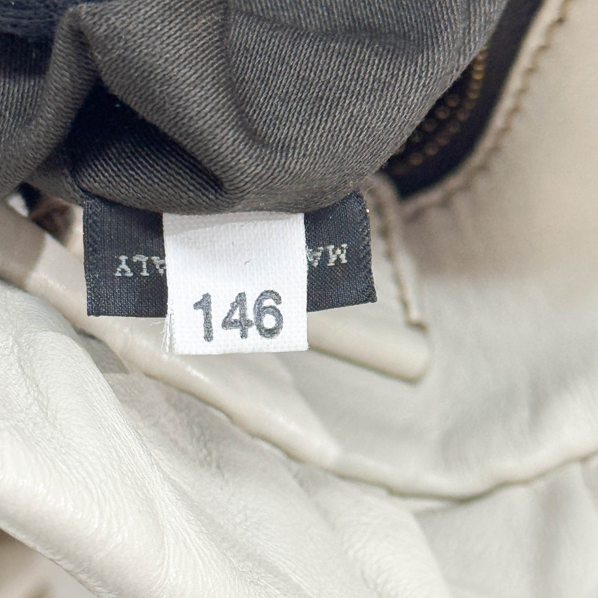 Vitello Beige Leather Two-Way Bag