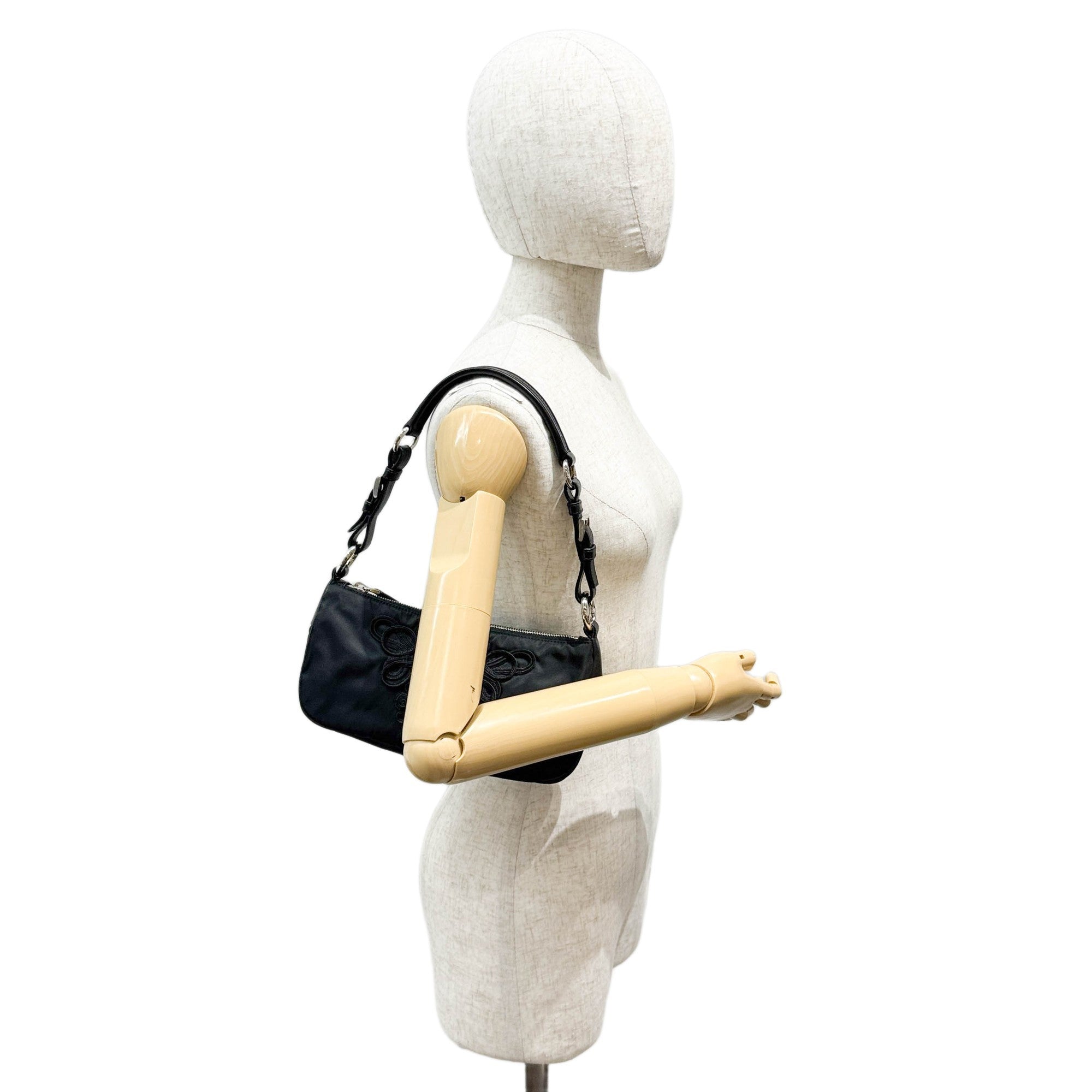 Black Nylon Shoulder Bag