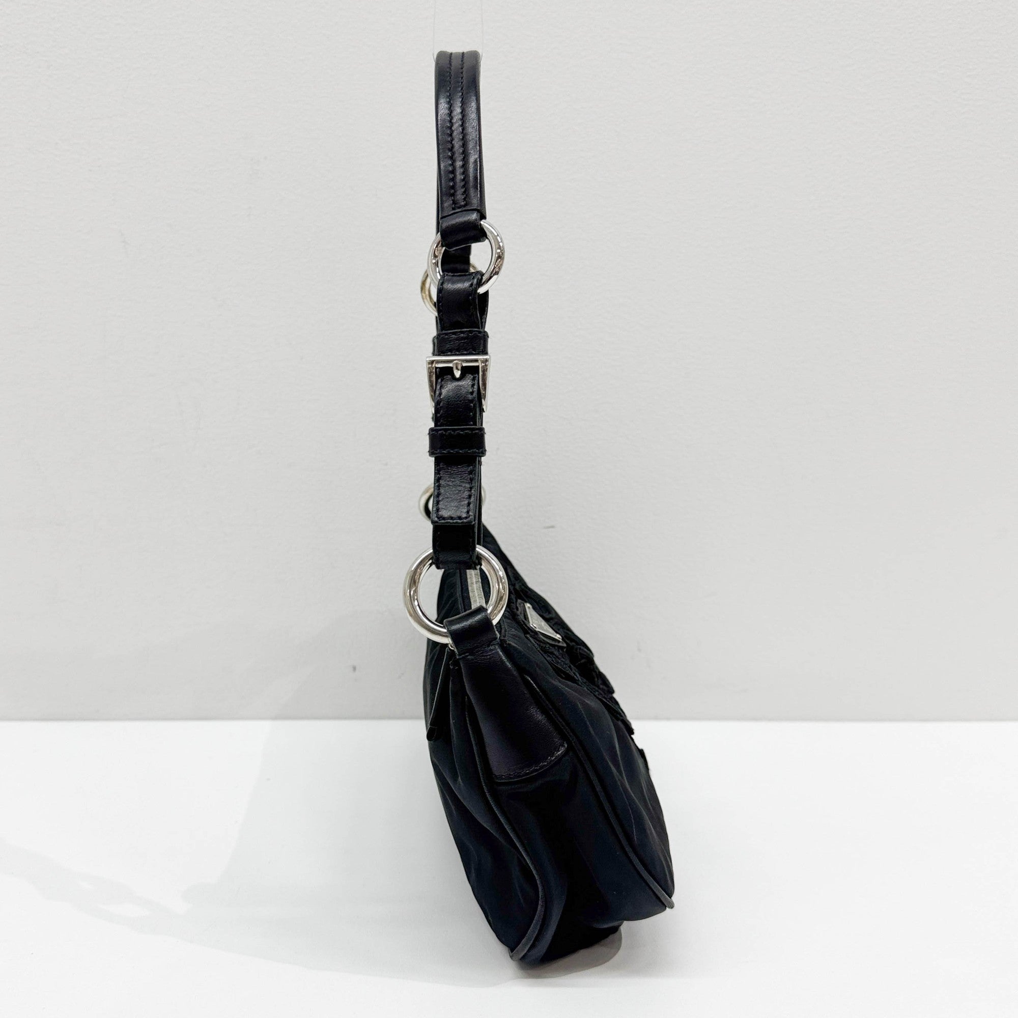 Black Nylon Shoulder Bag