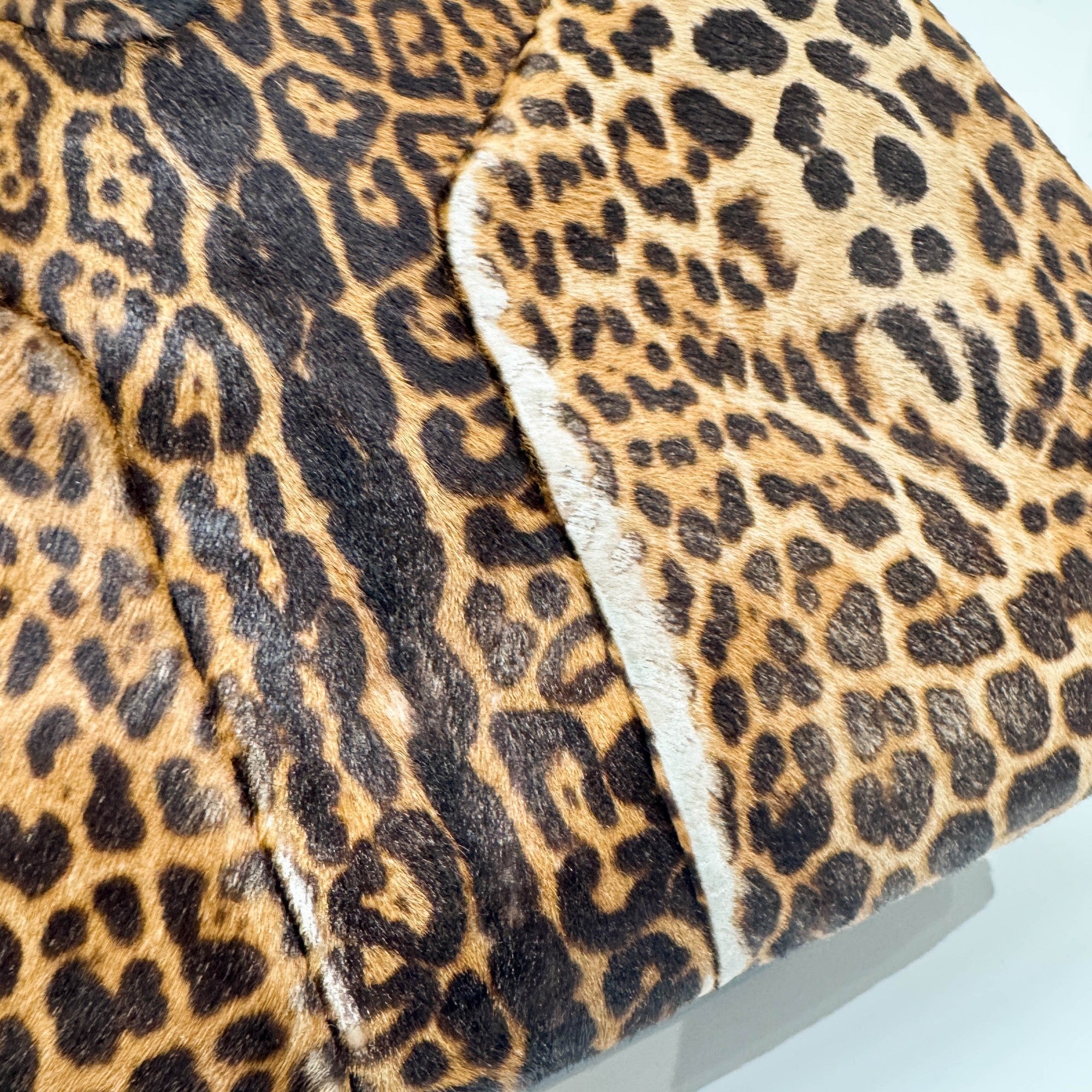 Easy Y Brown Leopard Print Pony Hair Shoulder Bag