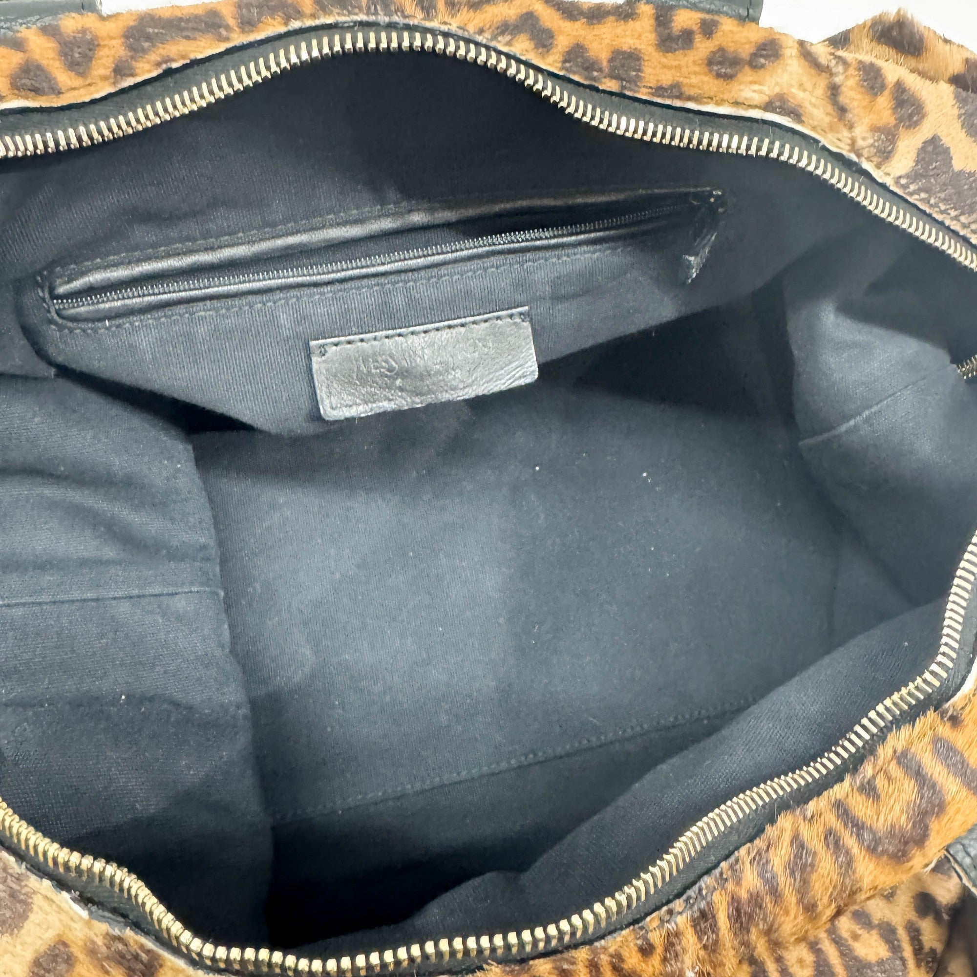 Easy Y Brown Leopard Print Pony Hair Shoulder Bag