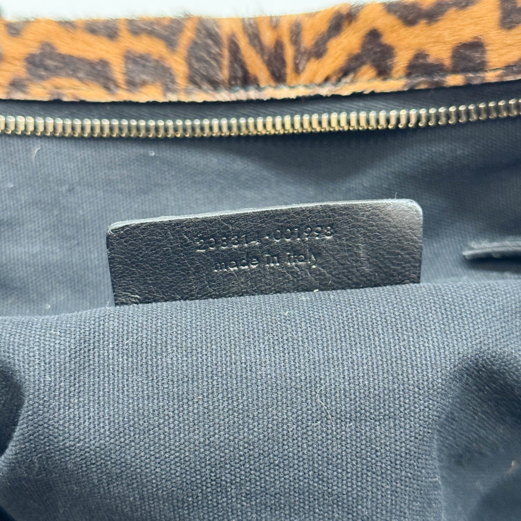 Easy Y Brown Leopard Print Pony Hair Shoulder Bag