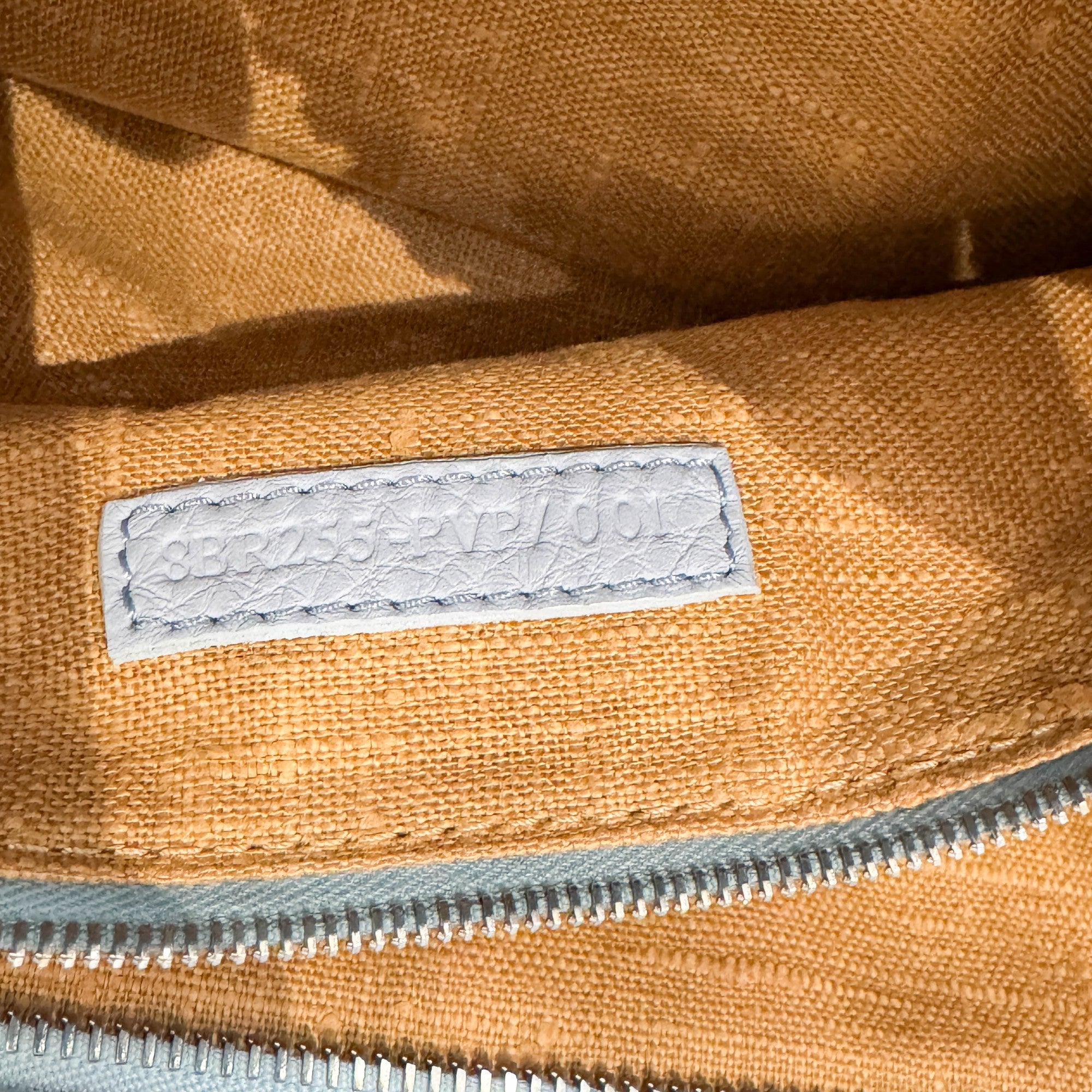 Blue Leather Trim Brown Leopard Print Pony Hair Tote Bag