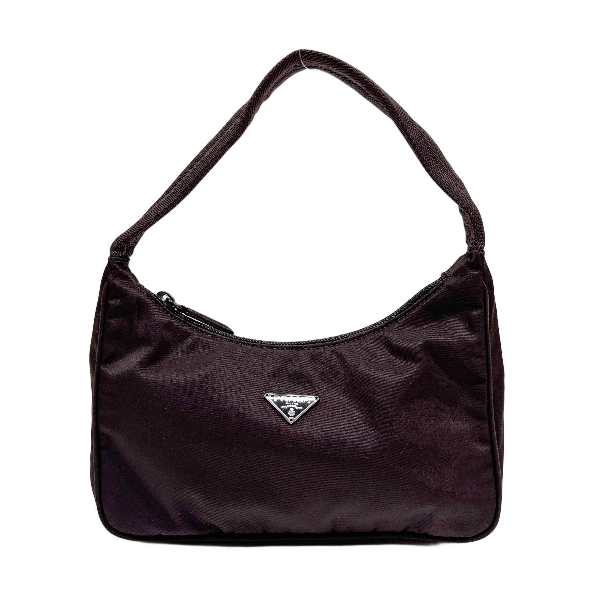 Brown Nylon Shoulder Bag