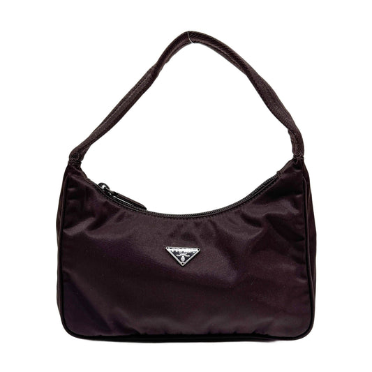 Brown Nylon Shoulder Bag