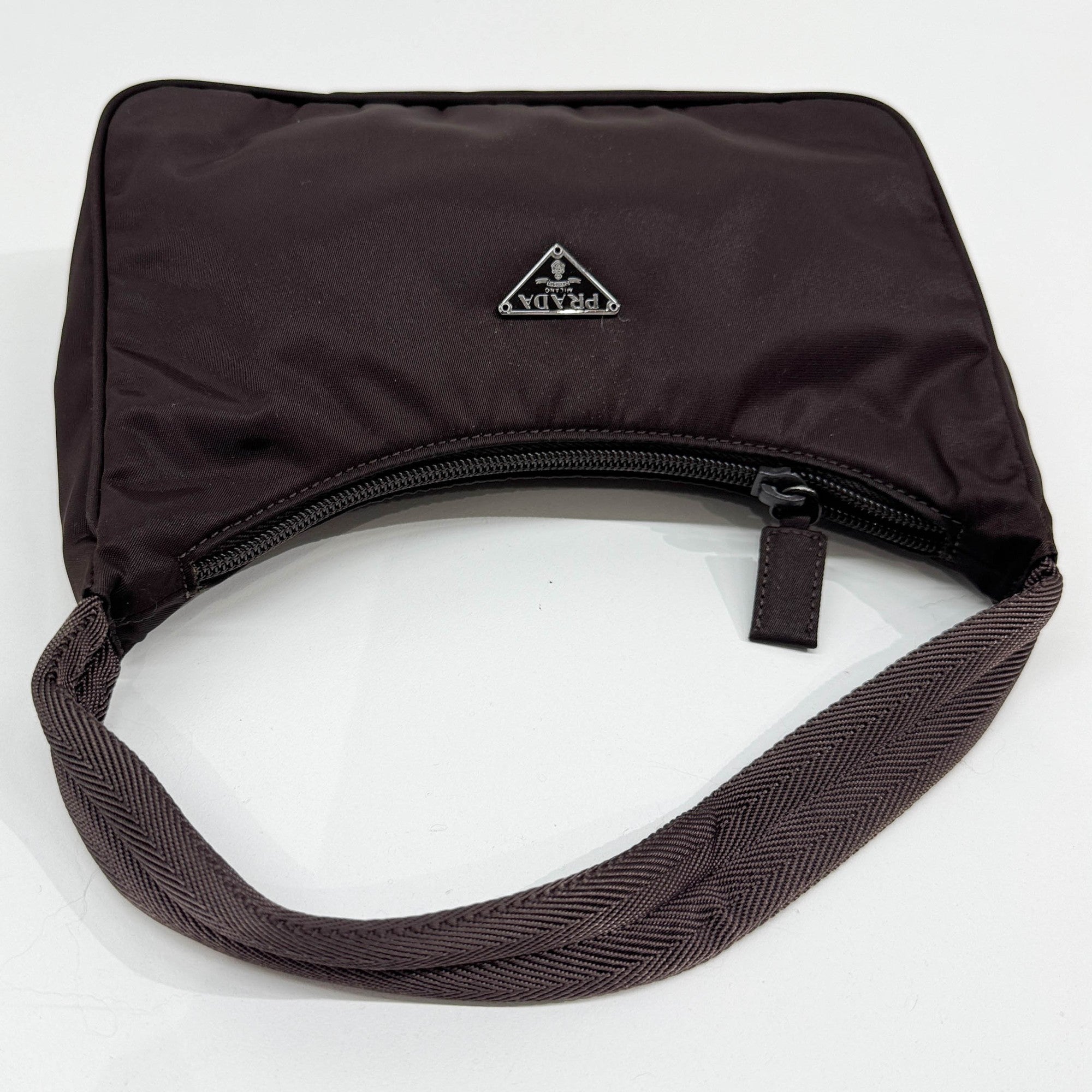 Brown Nylon Shoulder Bag