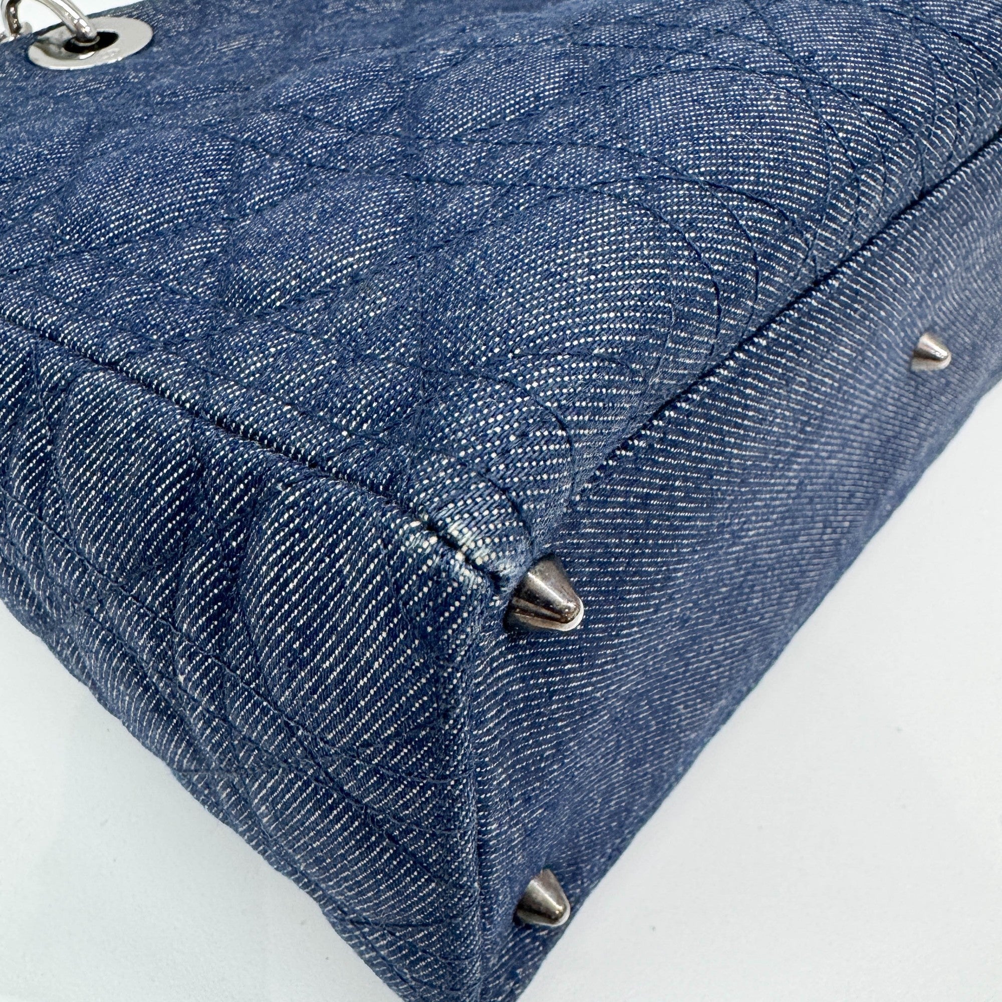 Lady Dior Blue Denim Two Way Bag