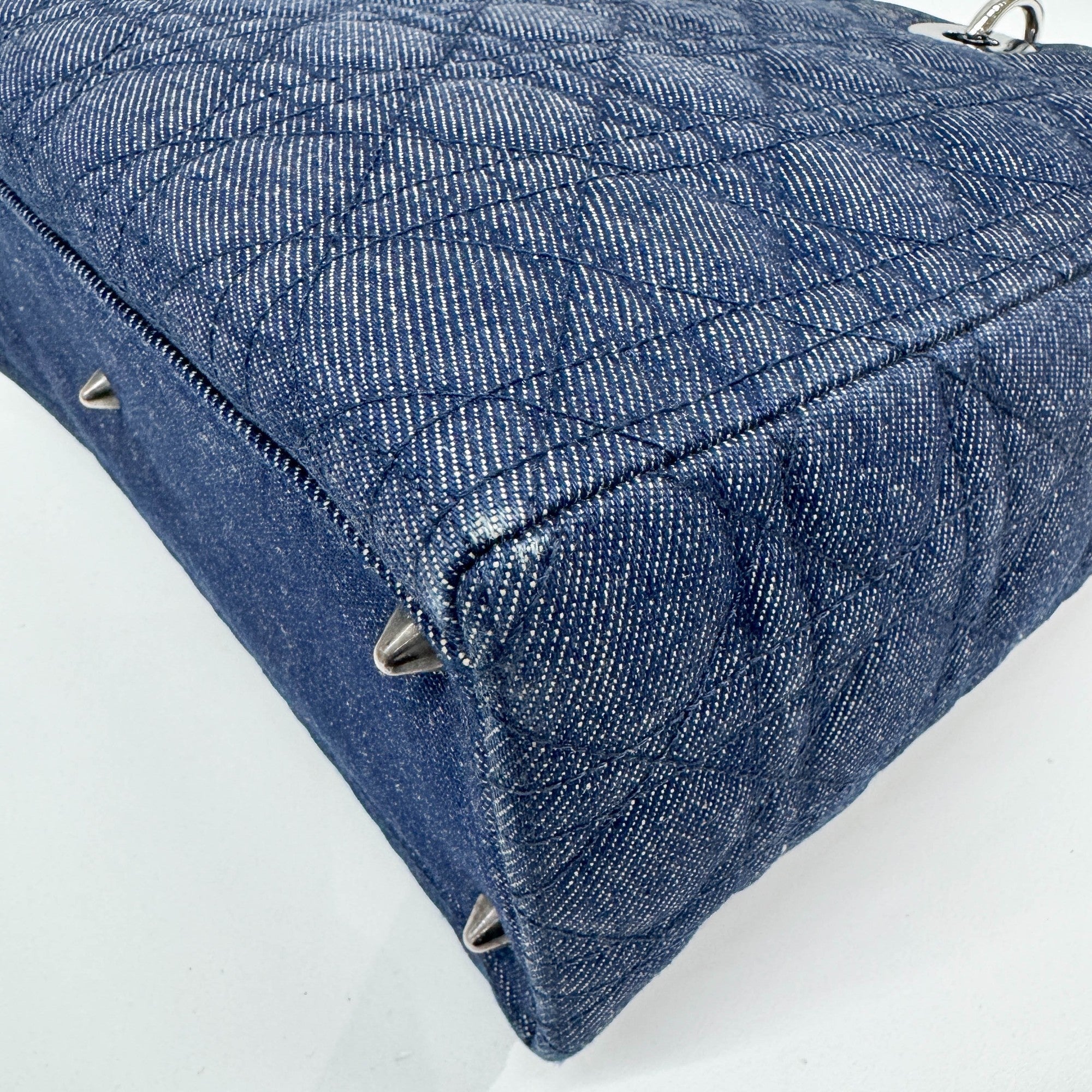 Lady Dior Blue Denim Two Way Bag
