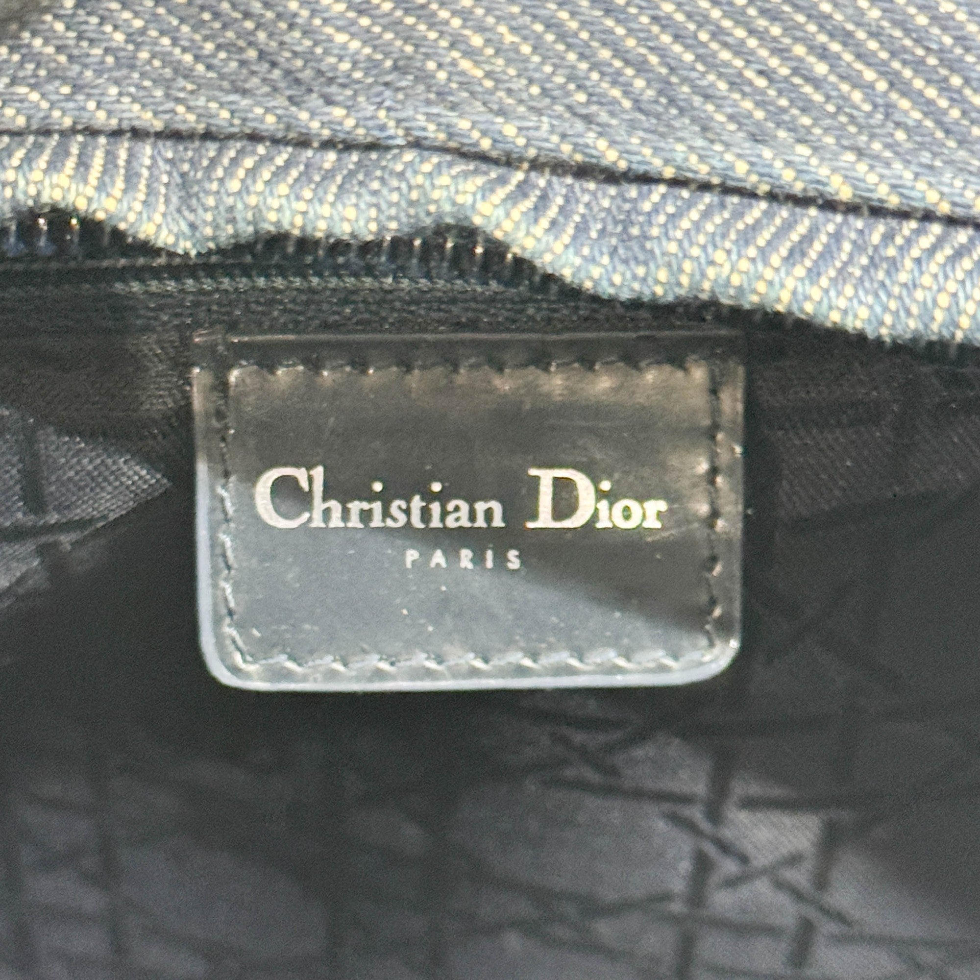 Lady Dior Blue Denim Two Way Bag