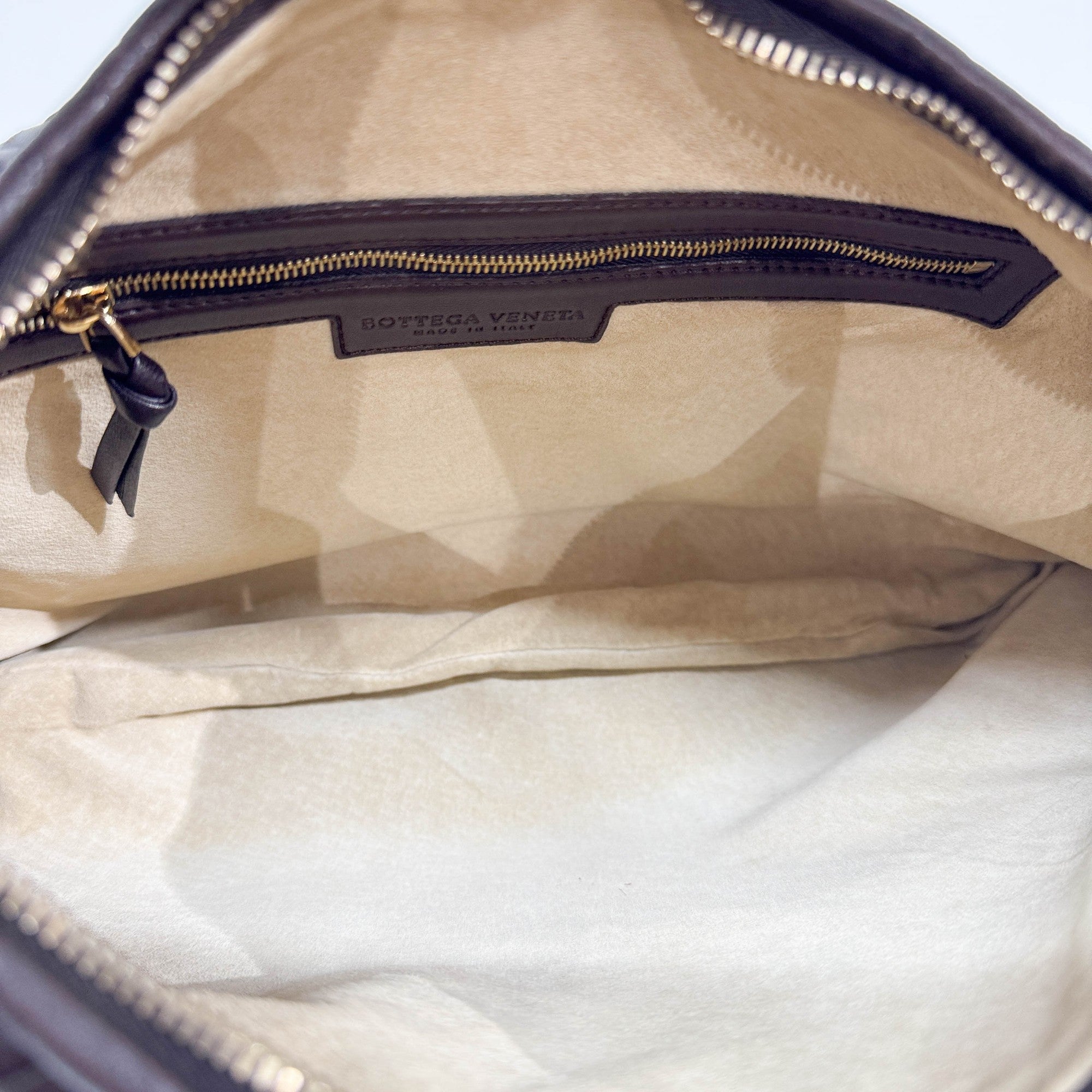 Intrecciato Brown Leather Shoulder Bag