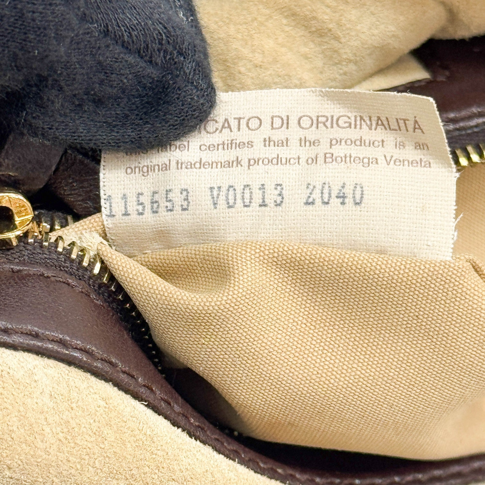 Intrecciato Brown Leather Shoulder Bag