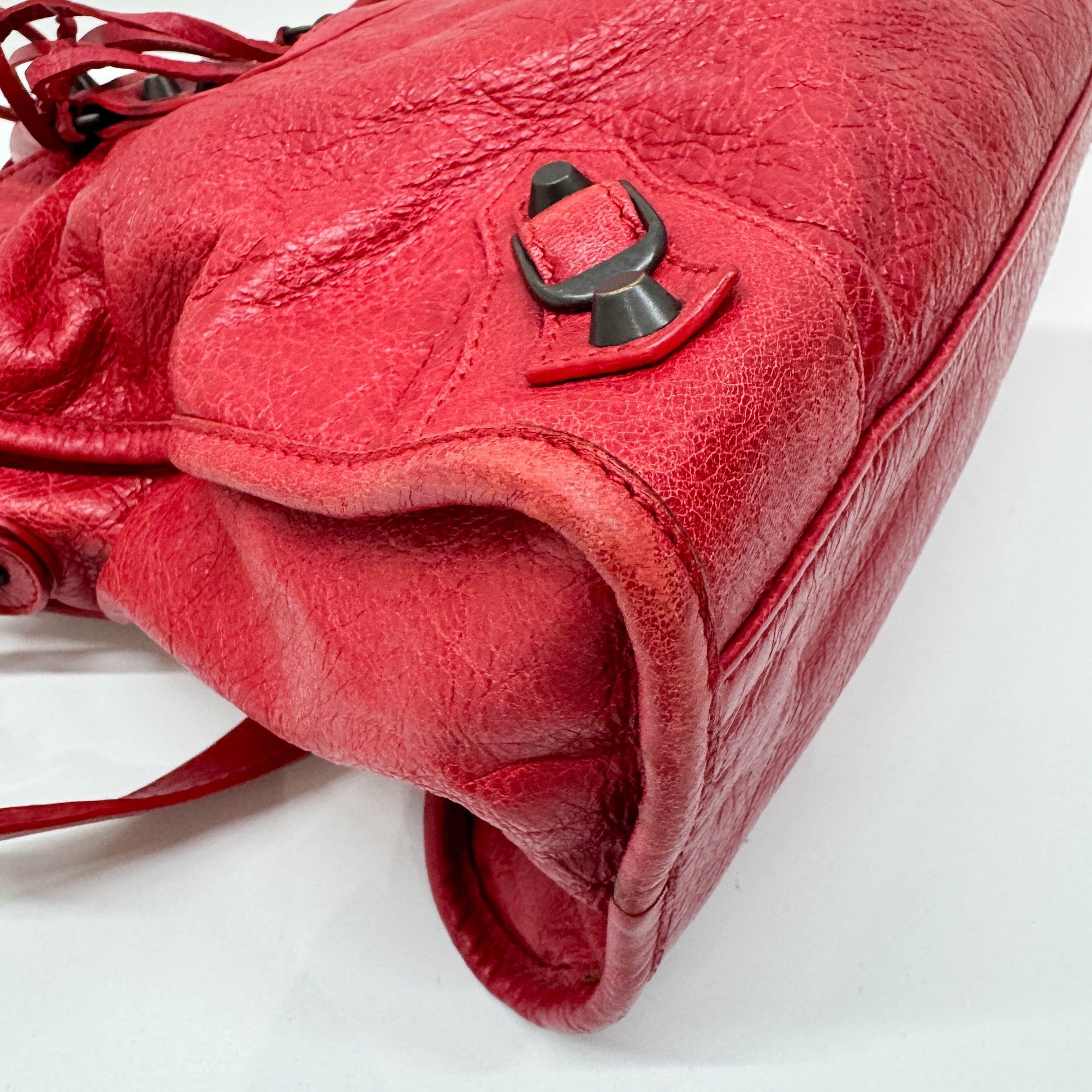 The City Red Leather Two-Way Bag