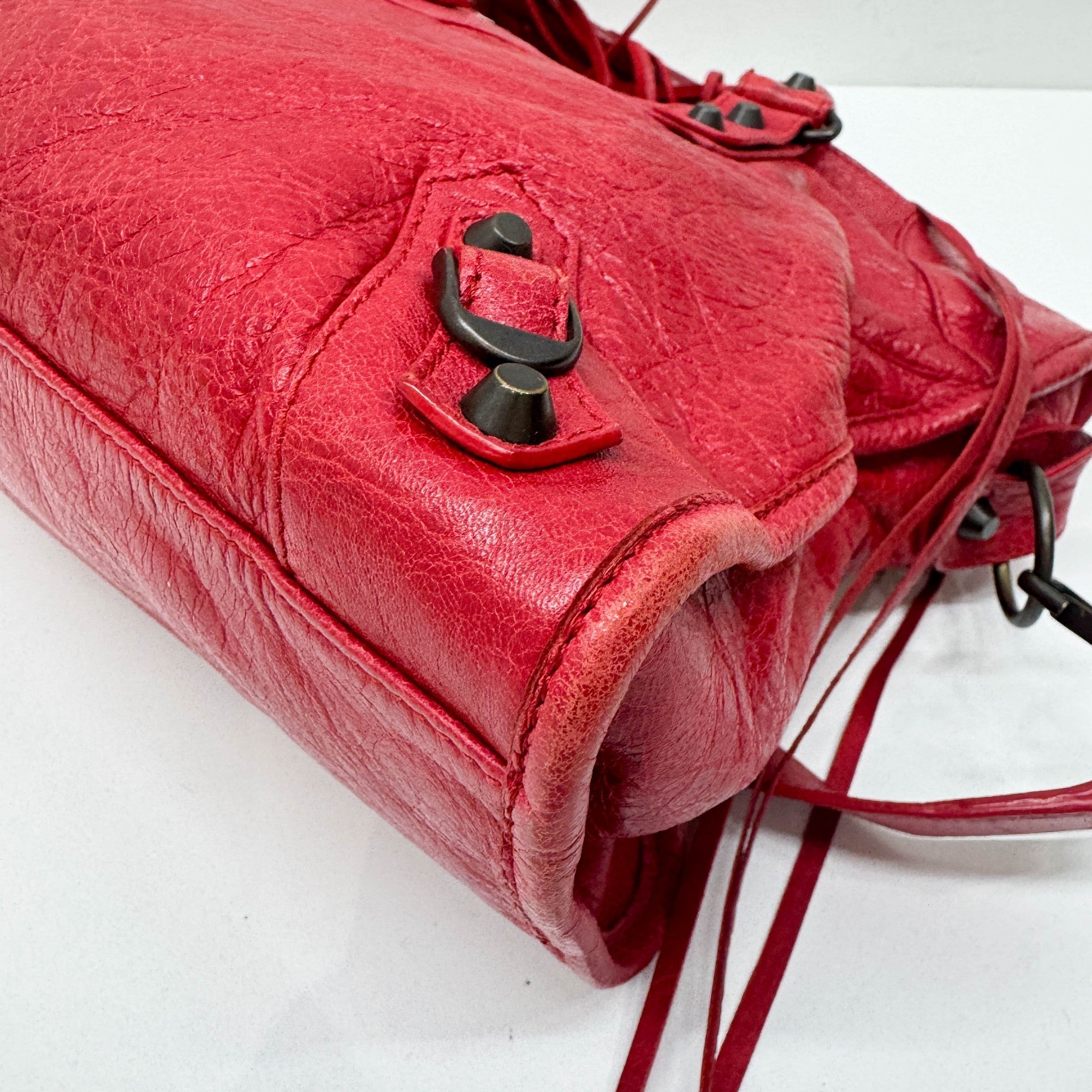 The City Red Leather Two-Way Bag