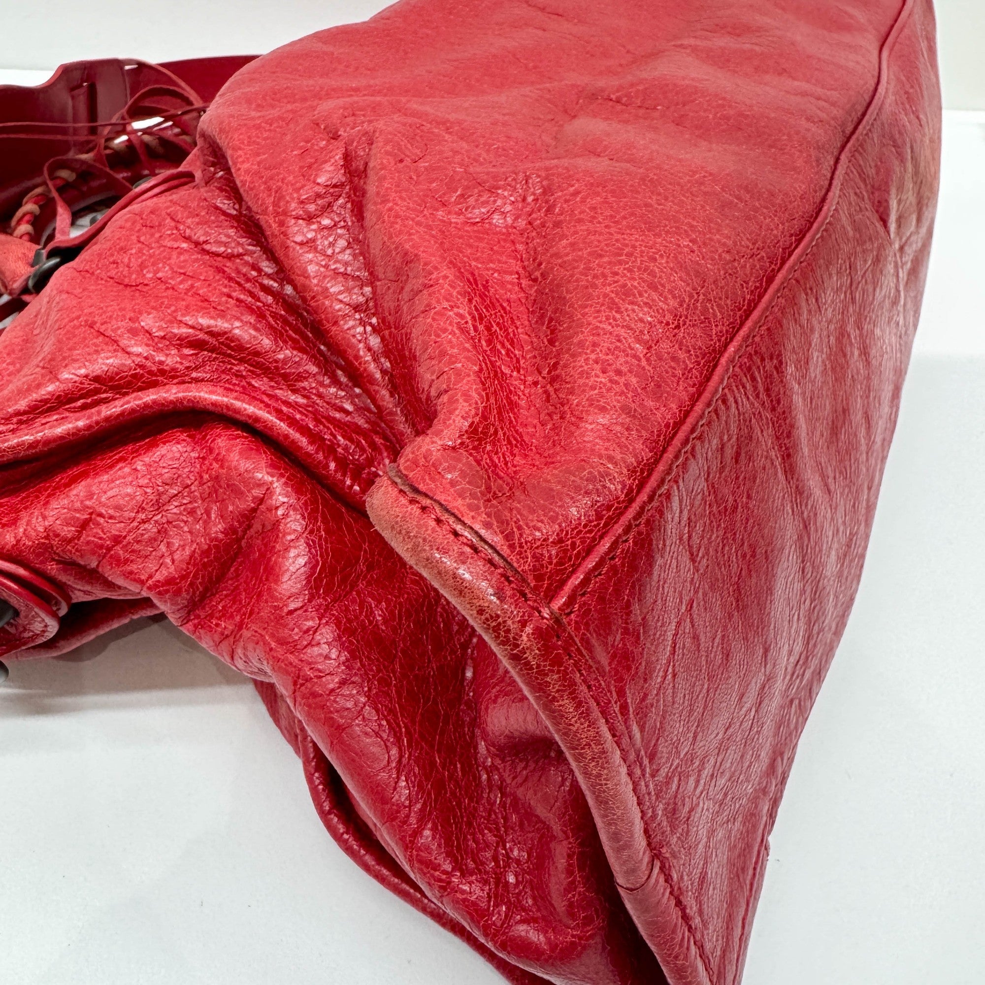 The City Red Leather Two-Way Bag