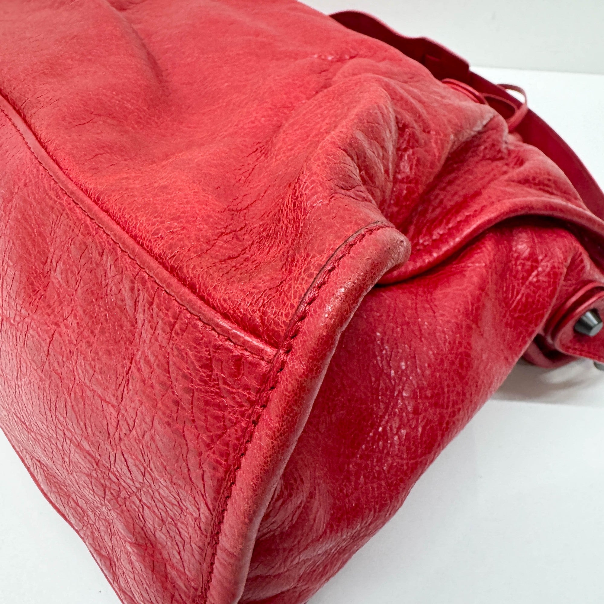 The City Red Leather Two-Way Bag