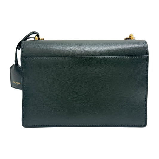 Sunset Forest Green Leather Shoulder Bag