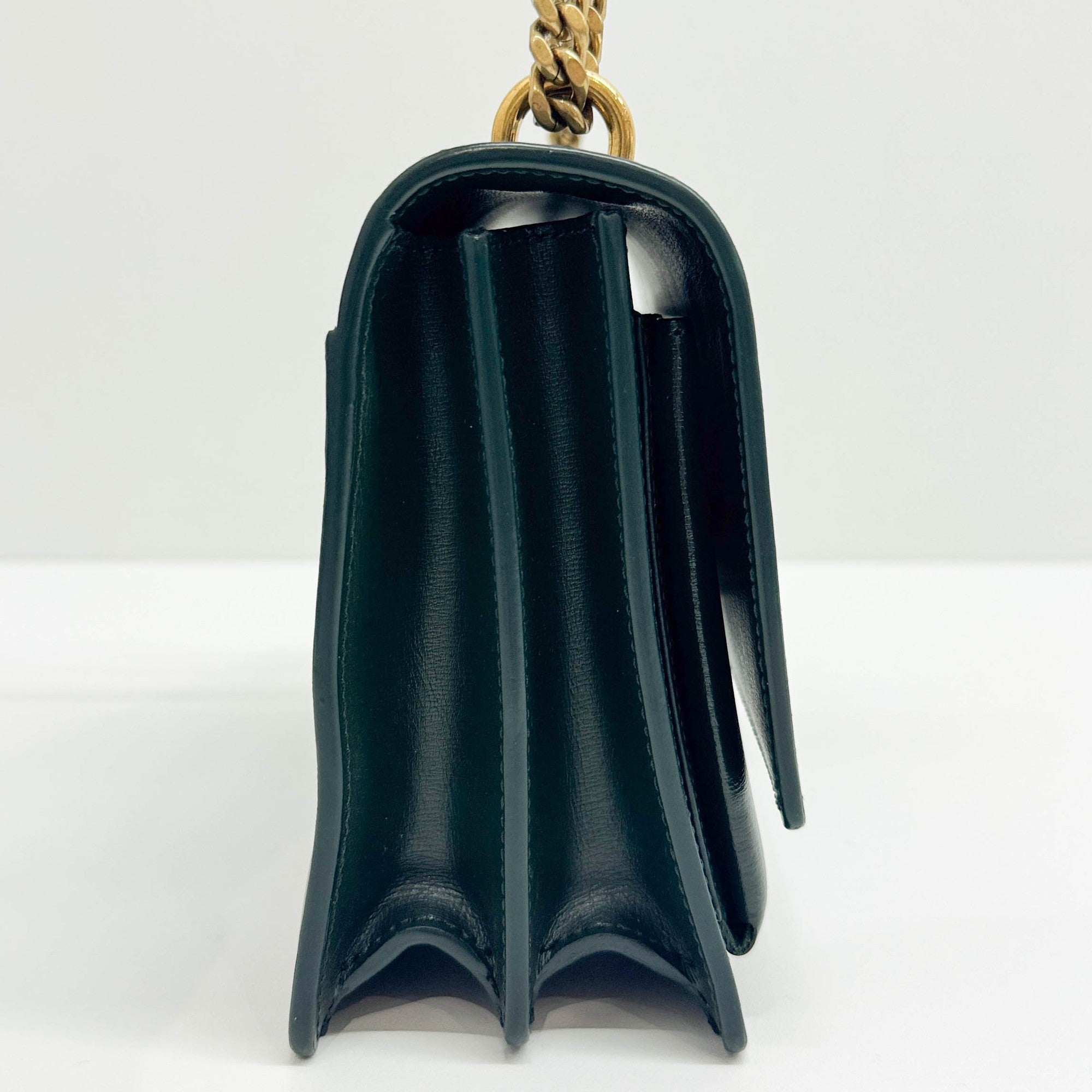 Sunset Forest Green Leather Shoulder Bag