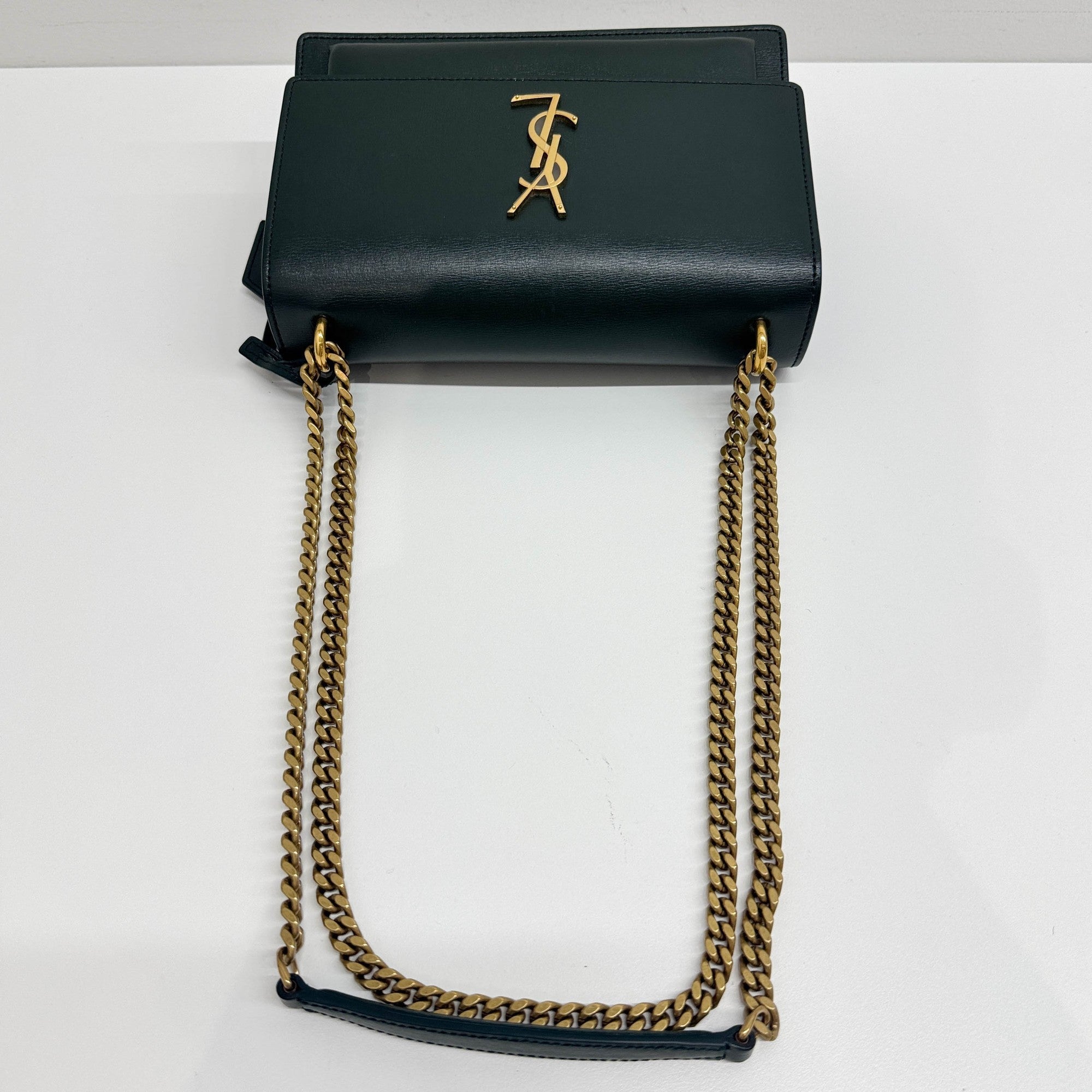 Sunset Forest Green Leather Shoulder Bag